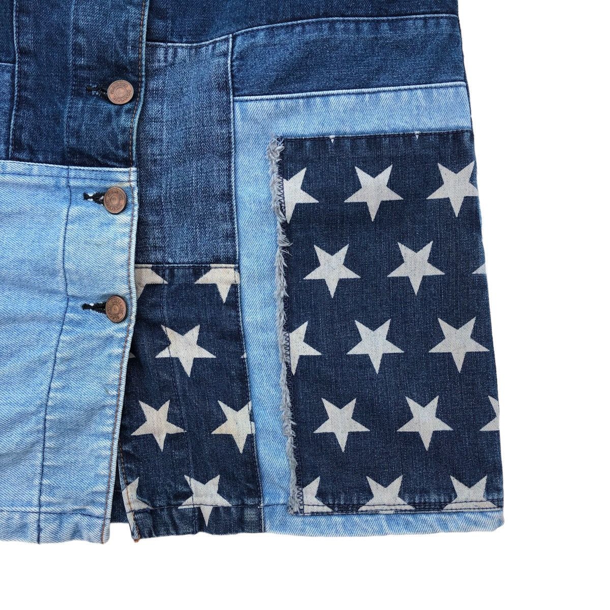 Hysteric Glamour Hysteric Glamour Patchwork Star Button Down Denim Skirt Size 30" / US 8 / IT 44 - 4 Thumbnail