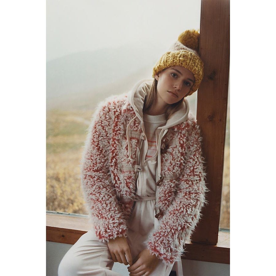 Anthropologie New Anthropologie Brenna Faux Fur Coat $168 X-SMALL Pink Size XS / US 0-2 / IT 36-38 - 1 Thumbnail