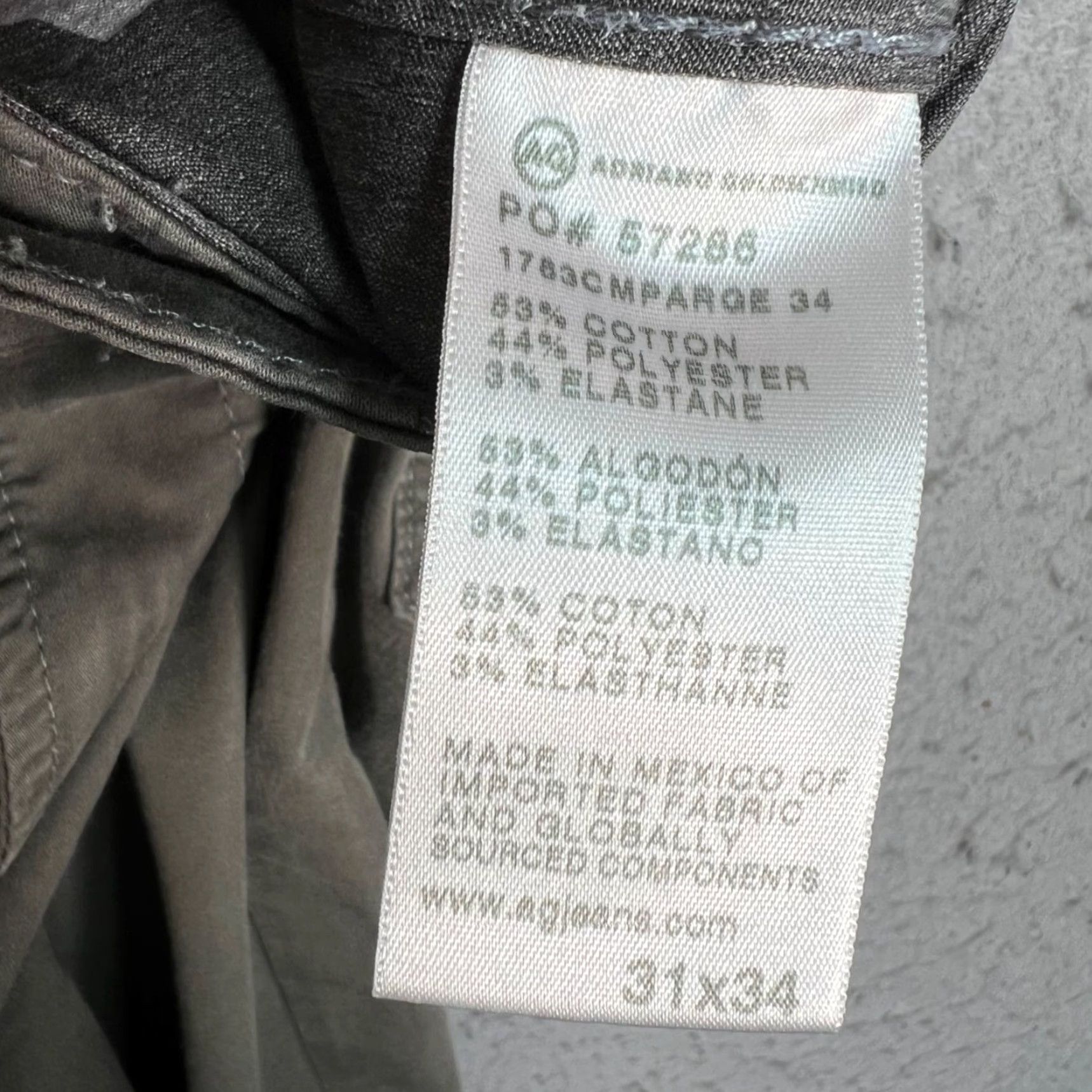 Vintage VINTAGE AG Tellis Modern Slim Fit Mens 31 x 30 Olive Green Pants Cotton Blend Casual 5-Pocket Mens Slim straight Size US 31 - 5 Thumbnail