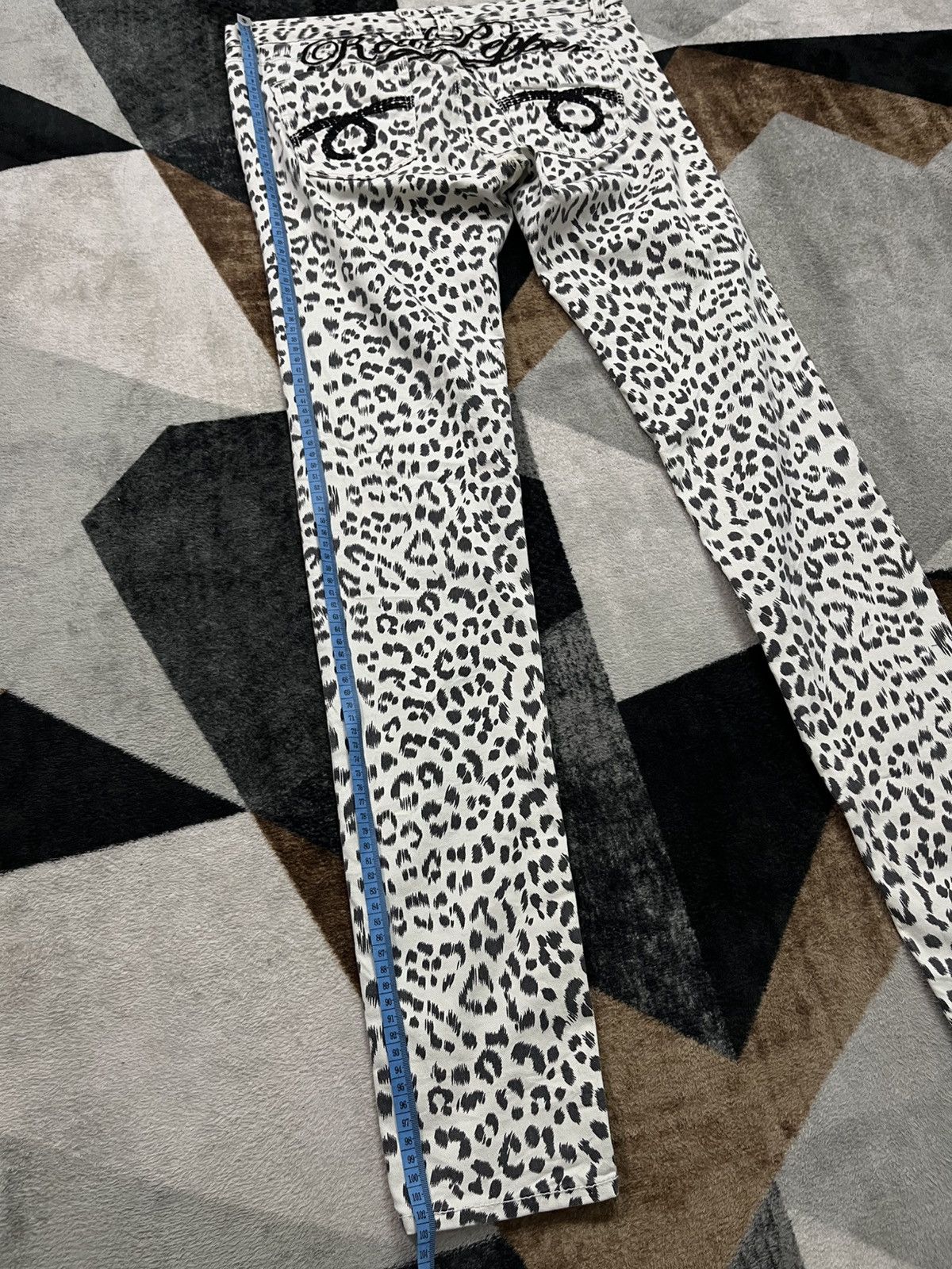 Hysteric Glamour Y2K Redpepper Japan Leopard Embroidered Vkei Punk Jeans Size US 31 - 10 Thumbnail