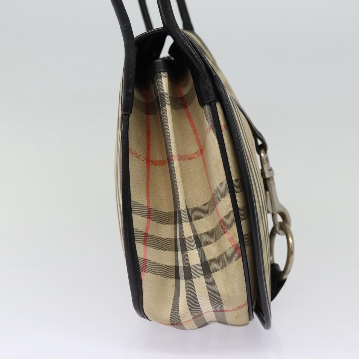 Burberry Burberry Nova Check Shoulder Bag Canvas Beige Black Silver Size ONE SIZE - 5 Thumbnail