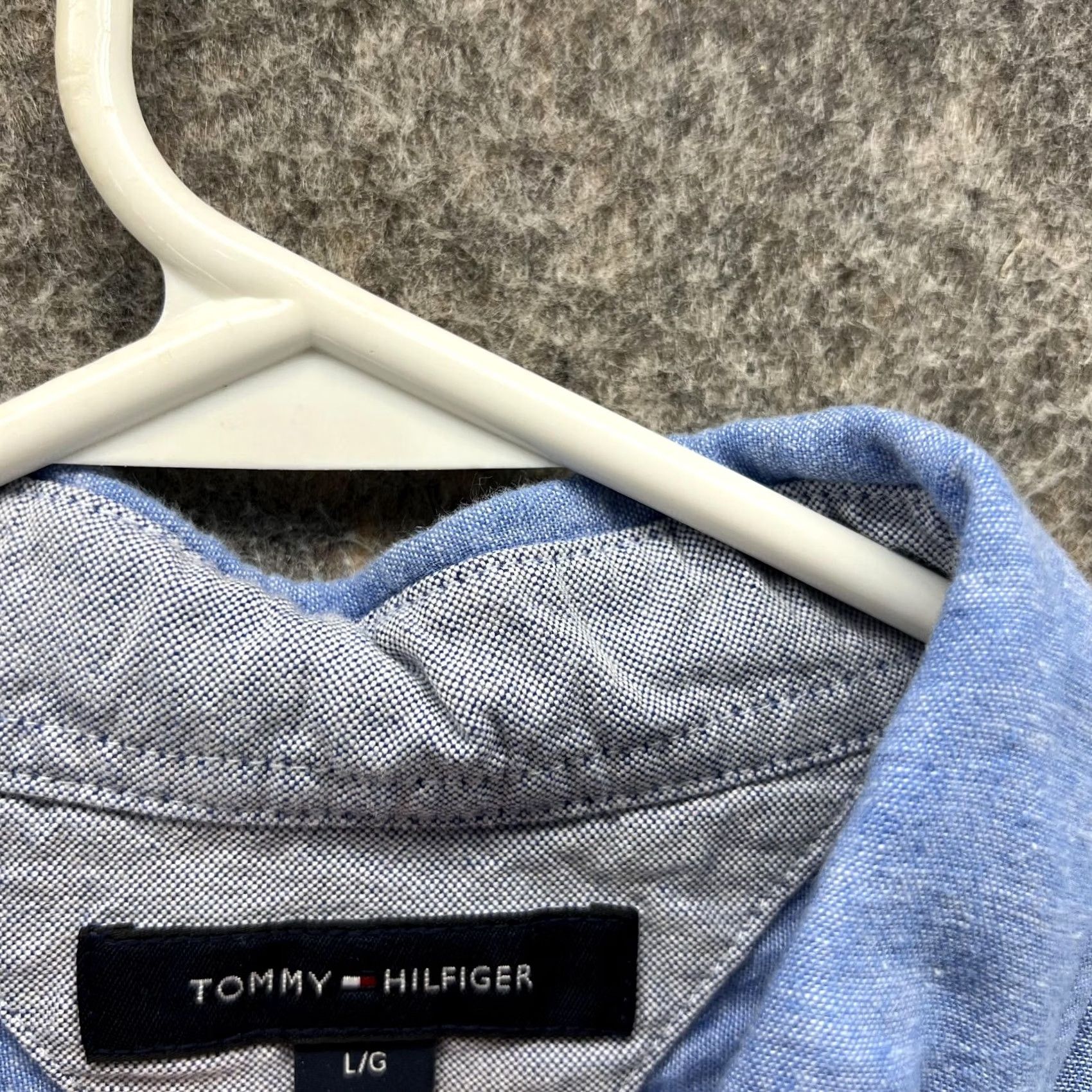 Tommy Hilfiger Tommy Hilfiger Shirt Mens L Blue Men Adult Light Casual Button Down Linen Dress Size US L / EU 52-54 / 3 - 5 Thumbnail