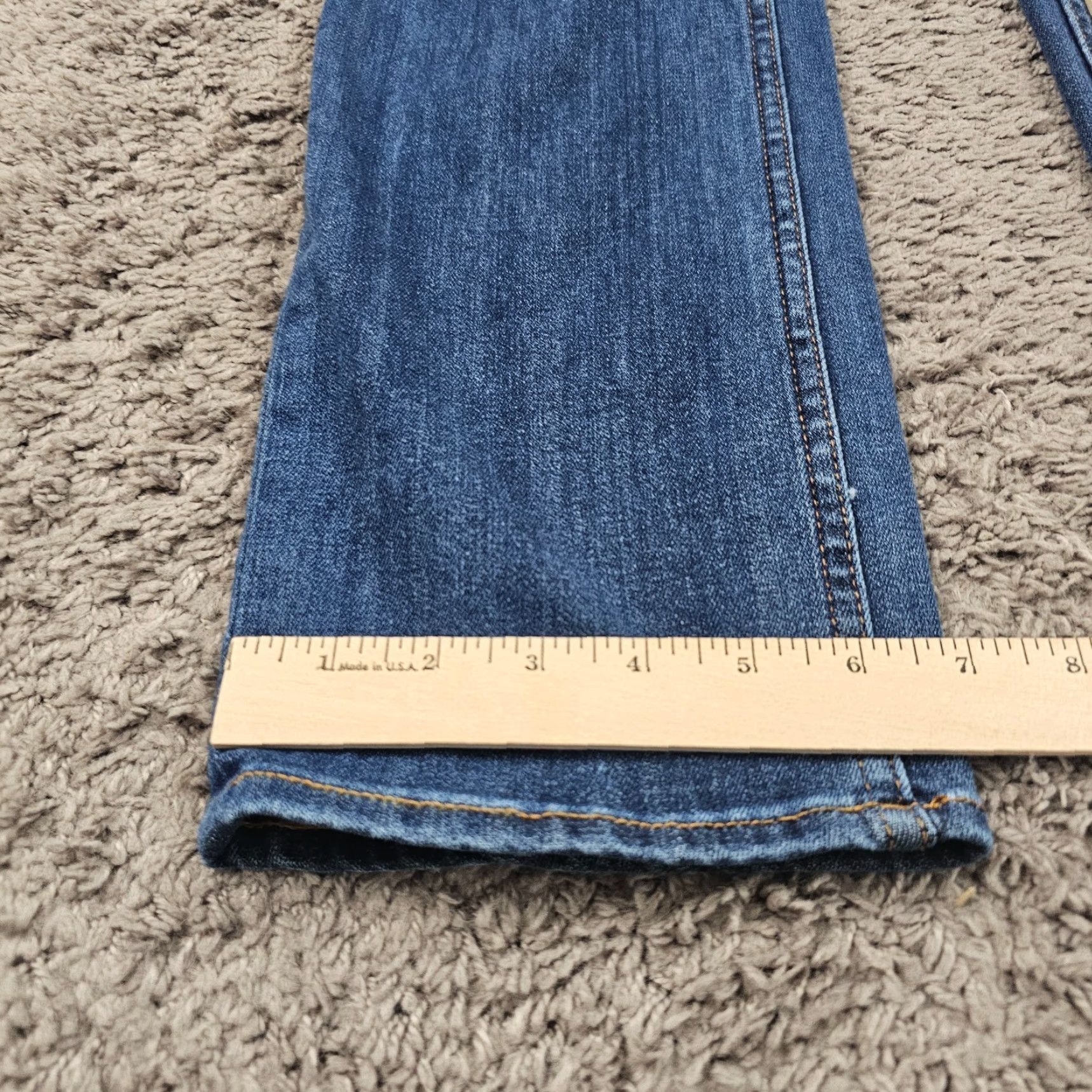 Vintage VINTAGE VIGOSS Jeans Womens 28 Mid Rise Straight Stretch Blue Denim 25x31 Regular Size 25" / US 0 / IT 36 - 7 Thumbnail