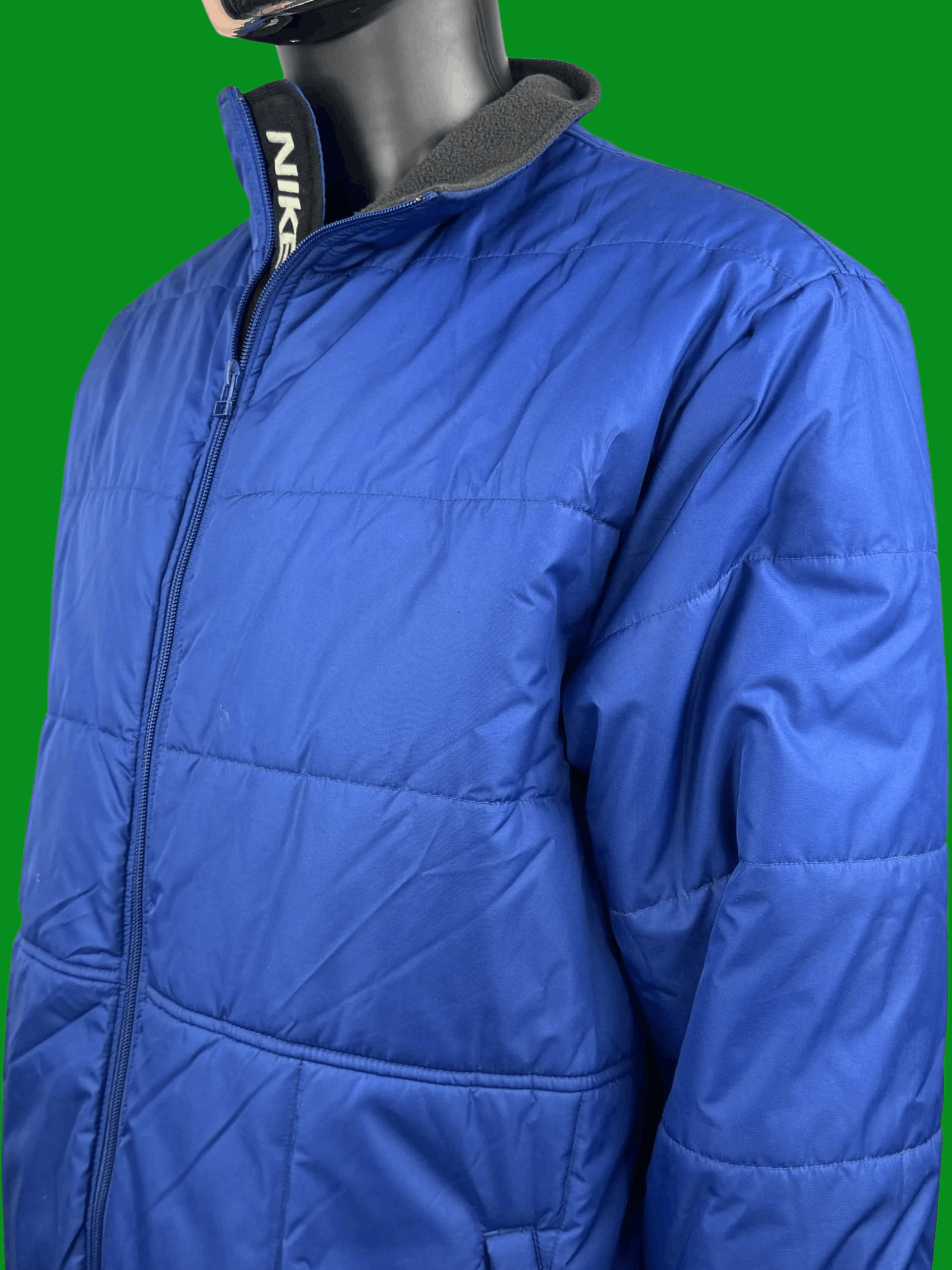 Nike VTG 90s Nike Men’s Indigo Quilted Puffer Jacket Size US L / EU 52-54 / 3 - 2 Thumbnail