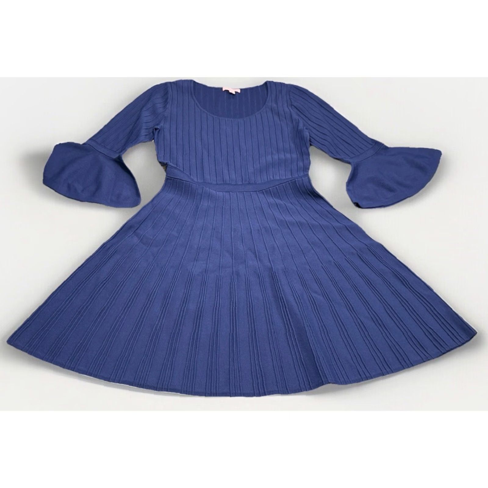 Lilly Pulitzer Lilly Pulitzer Blue Brandi High Tide Navy Fit & Flare Knit Dress Sz M Womens Size M / US 6-8 / IT 42-44 - 4 Thumbnail