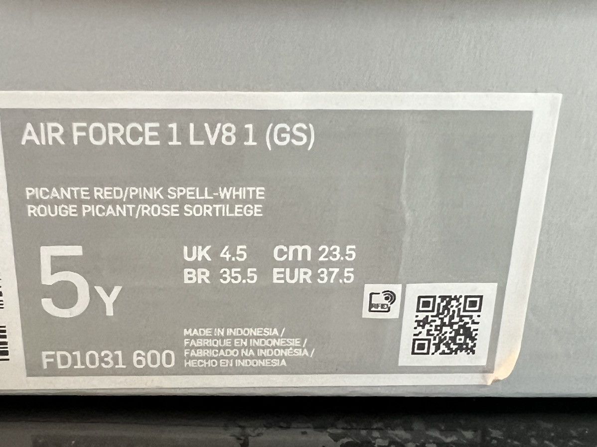 Nike Air Force AF1 Valentine's Day Pink Hearts sz 5y