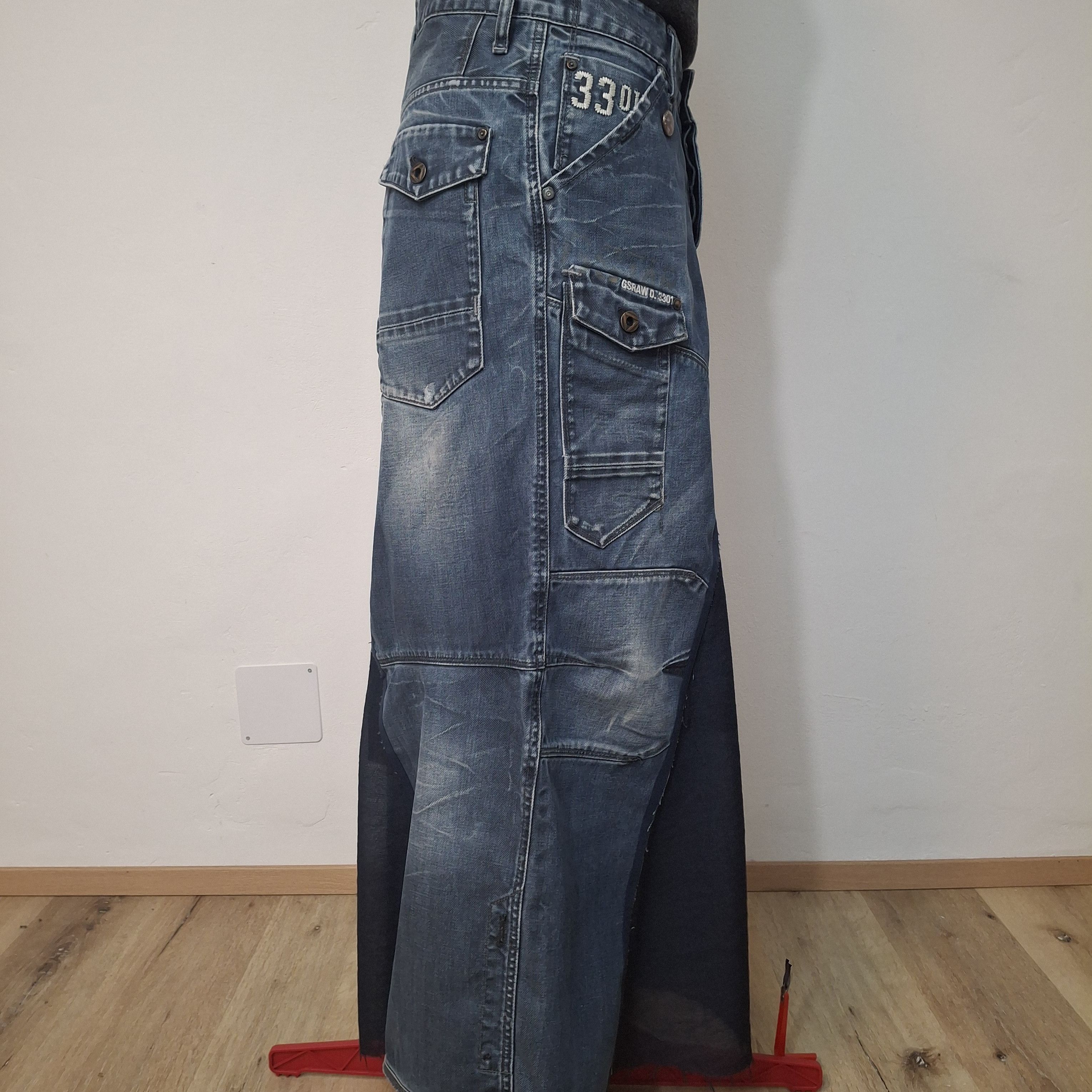 G-Star G-Star RAW Archive Y2K Reworked Denim Maxi Skirt 33" Size 33" - 2 Thumbnail