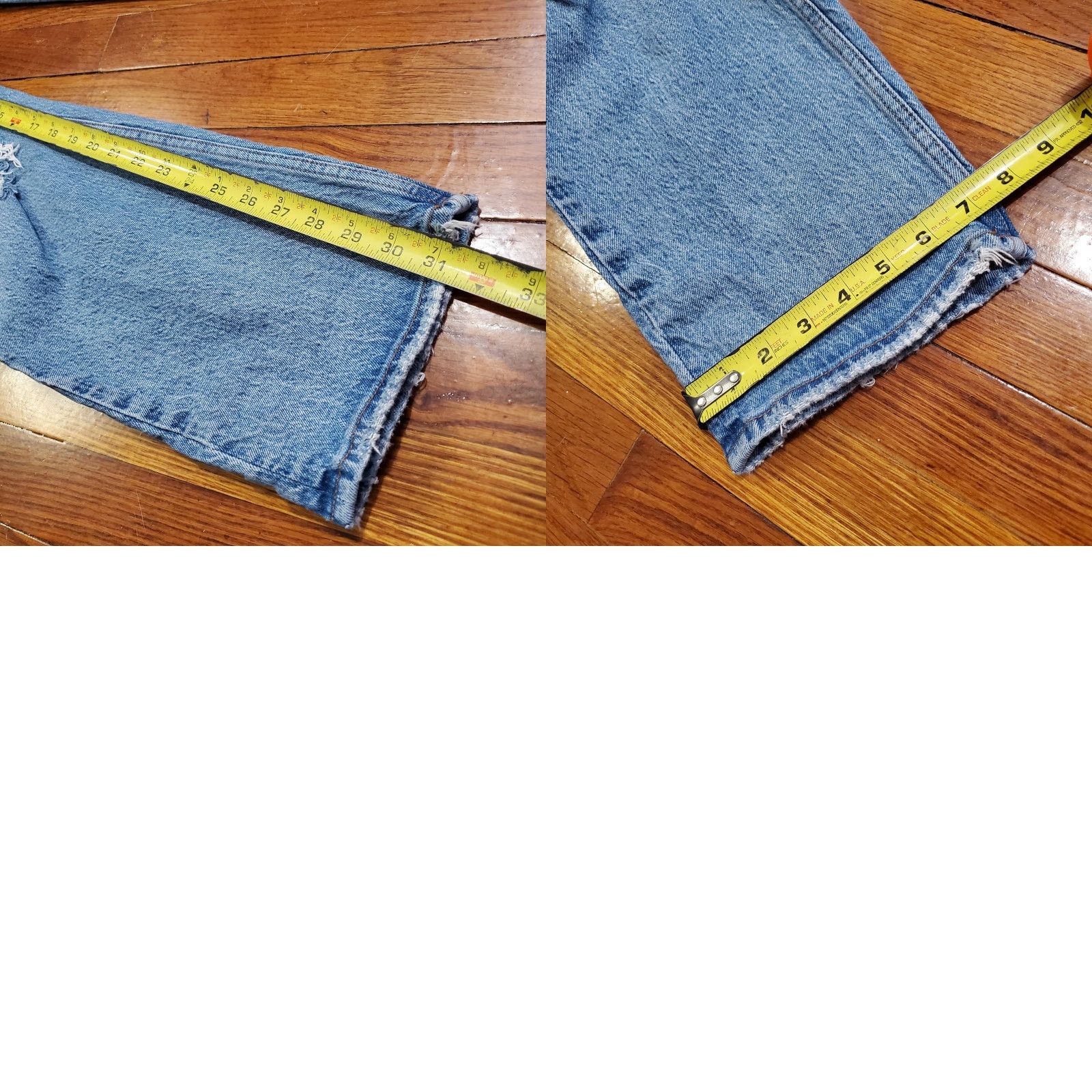 Abercrombie & Fitch Abercrombie & Fitch Jeans Womens 10 Blue The Dad High Rise Distressed Straight Jeans Size 32" / US 10 / IT 46 - 9 Thumbnail