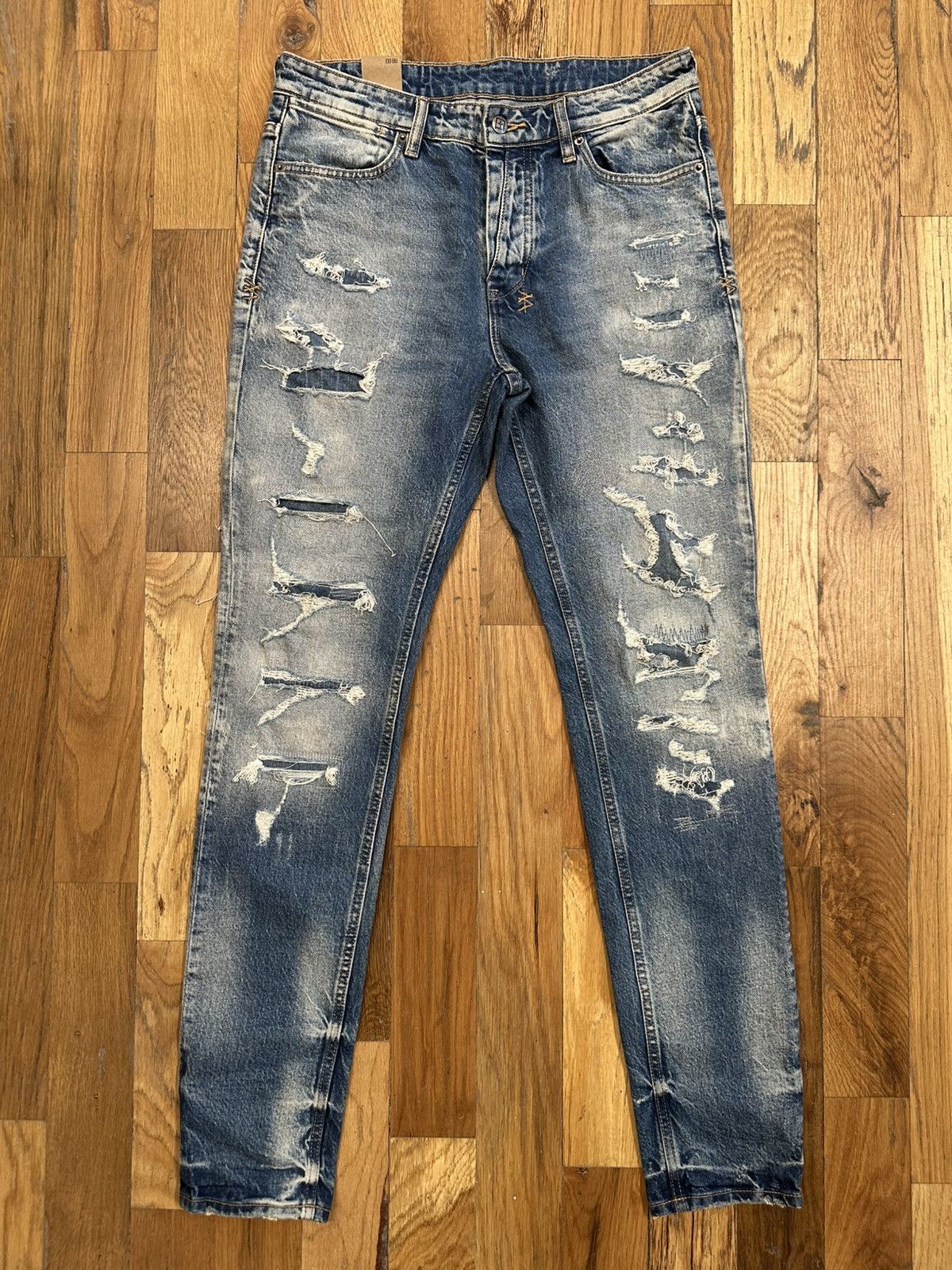 Ksubi Ksubi Patched Distressed Blue Denim Jeans Size 33 Size US 33 - 1 Thumbnail