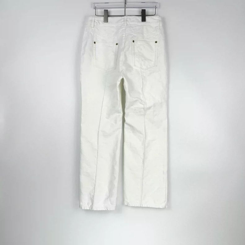 Louis Vuitton Louis Vuitton White Full Logo Zipper Leather Label Pants 25 Size US 40 / EU 56 - 4 Thumbnail