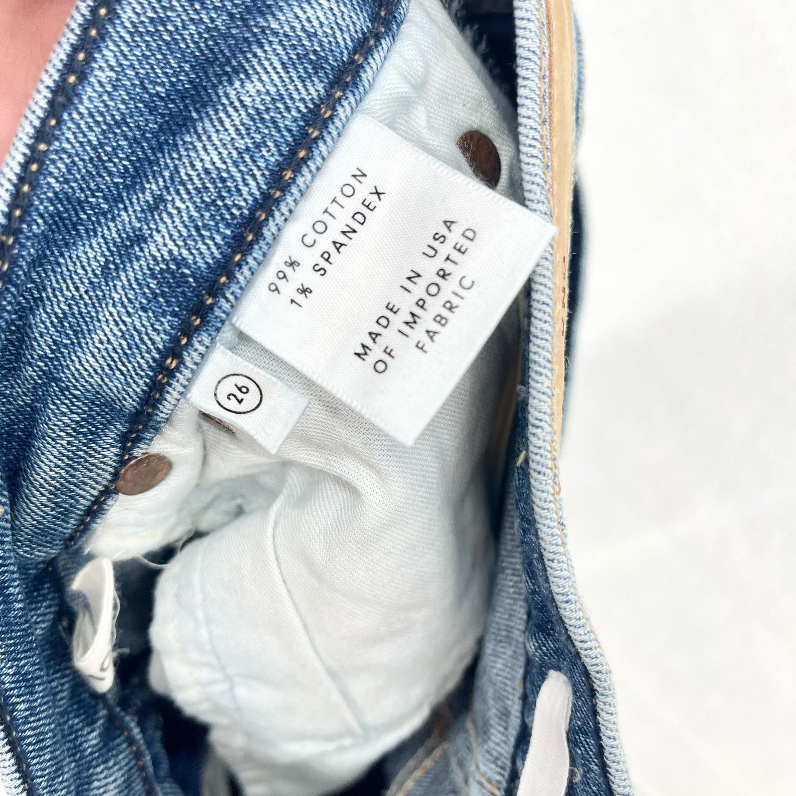 GRLFRND Grlfrnd Karolina Mid Rise Straight Leg Slashed Jeans Size 26 Size 26" / US 2 / IT 38 - 7 Thumbnail