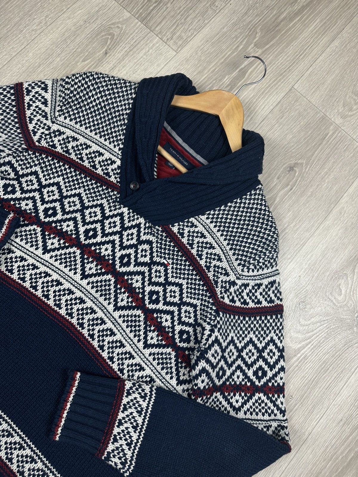 Tommy Hilfiger × Vintage Vintage Tommy Hilfiger Knit Cardigan Sweater Size US M / EU 48-50 / 2 - 2 Thumbnail