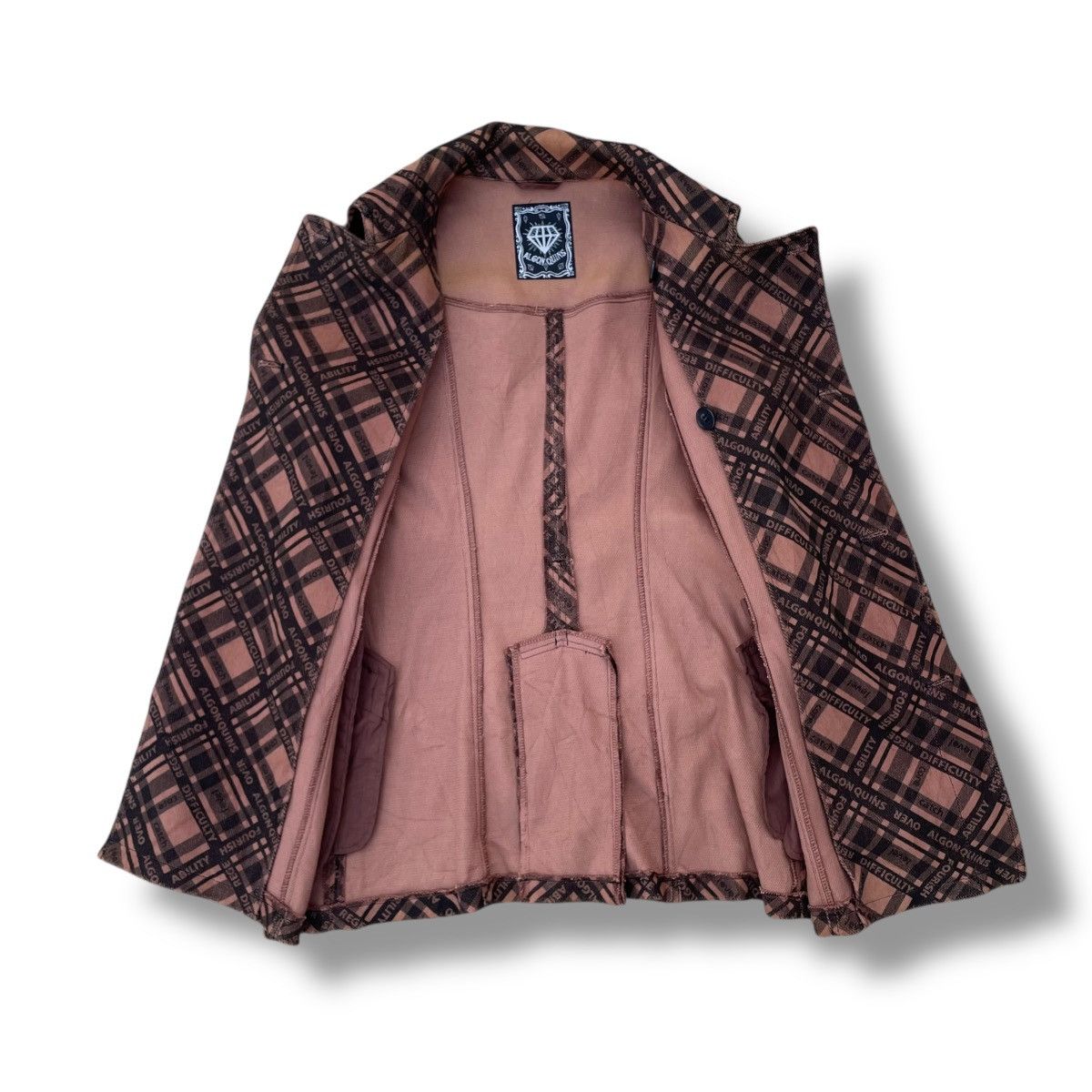 20471120 × Beauty Beast × Japanese Brand 🇯🇵 ALGONQUINS FULL PRINT WORDING BELTED TRENCH COAT Size M / US 6-8 / IT 42-44 - 6 Thumbnail