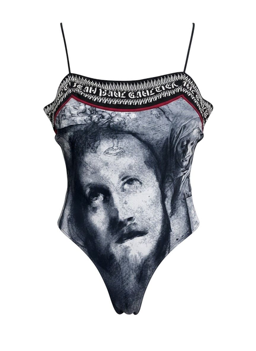 Jean Paul Gaultier ARCHIVE "CHIRST AND MARIA MAGDALENA" PRINTED BODYSUIT Size M / US 6-8 / IT 42-44 - 1 Thumbnail