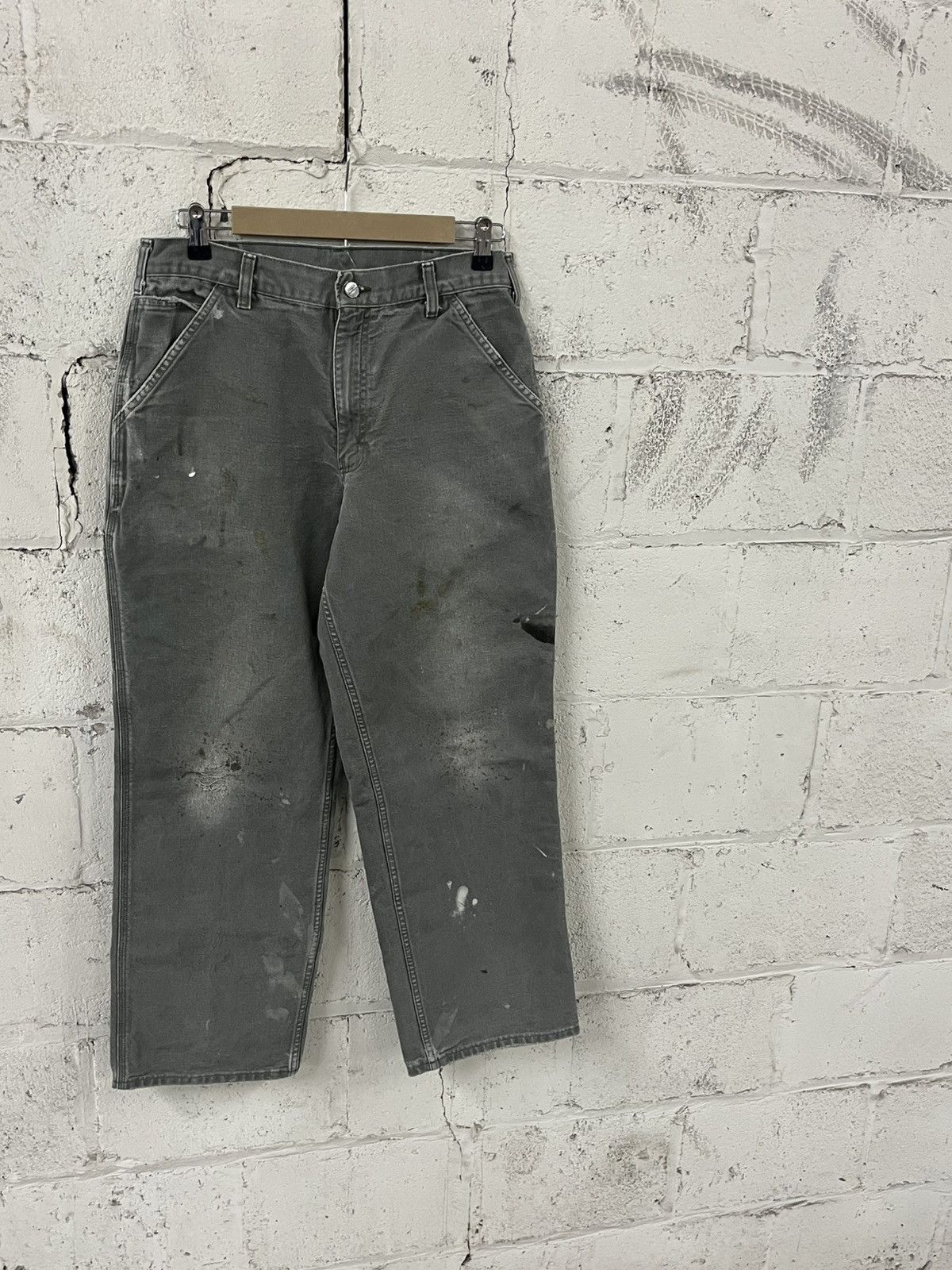 Carhartt Carhartt carpanter cargo pants thrashed faded moss green Size US 30 / EU 46 - 6 Thumbnail