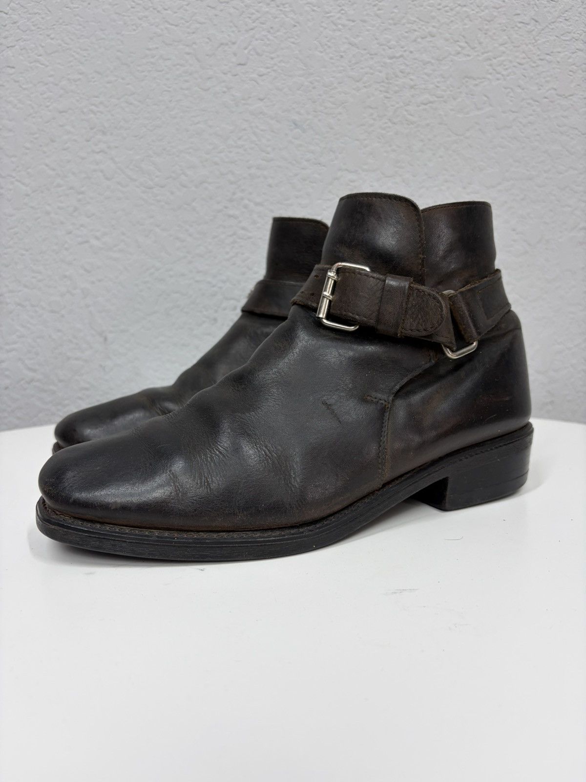 If Six Was Nine AS 98 Vibe Artisan Black Leather Side Zip Ankle Biker Boots Size US 8 / EU 41 - 5 Thumbnail