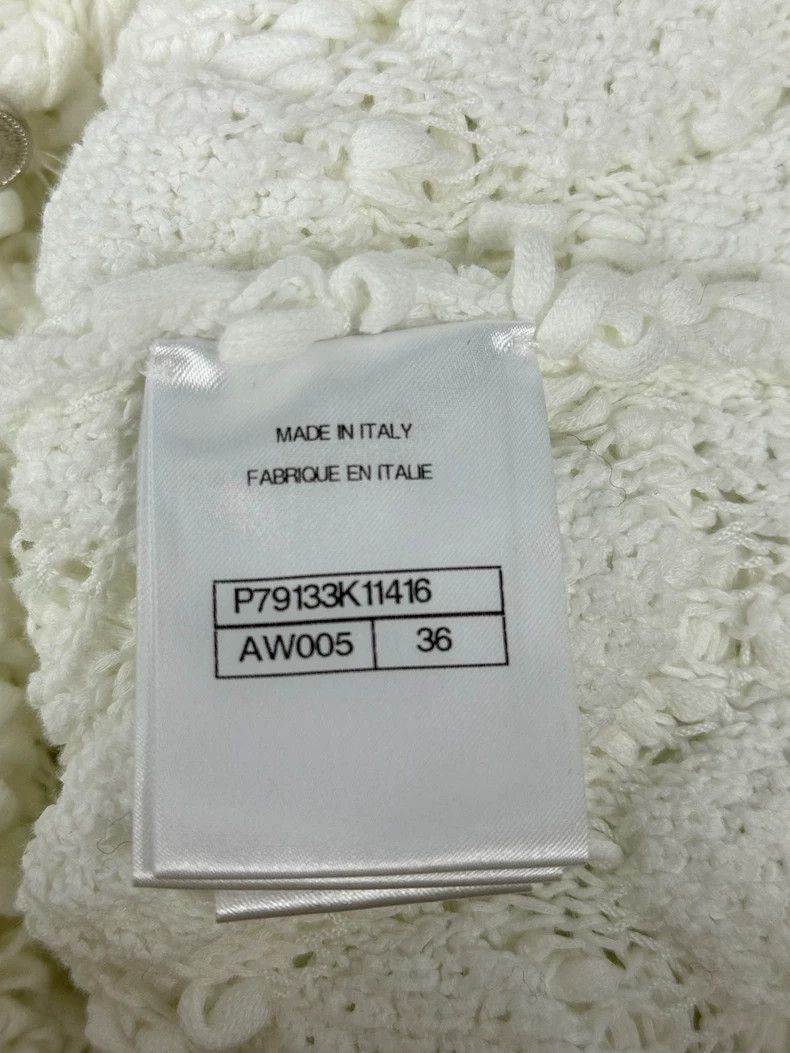 Chanel Chanel 25P white three-dimensional crochet knitted cardiga Size XS / US 0-2 / IT 36-38 - 5 Thumbnail