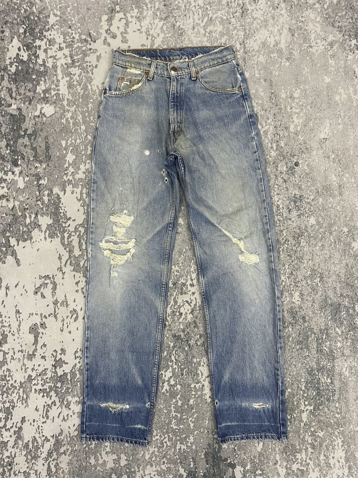 Levi's Vintage 90s Levi’s 613 Orange Tab Distressed Denim Size US 29 - 1 Thumbnail