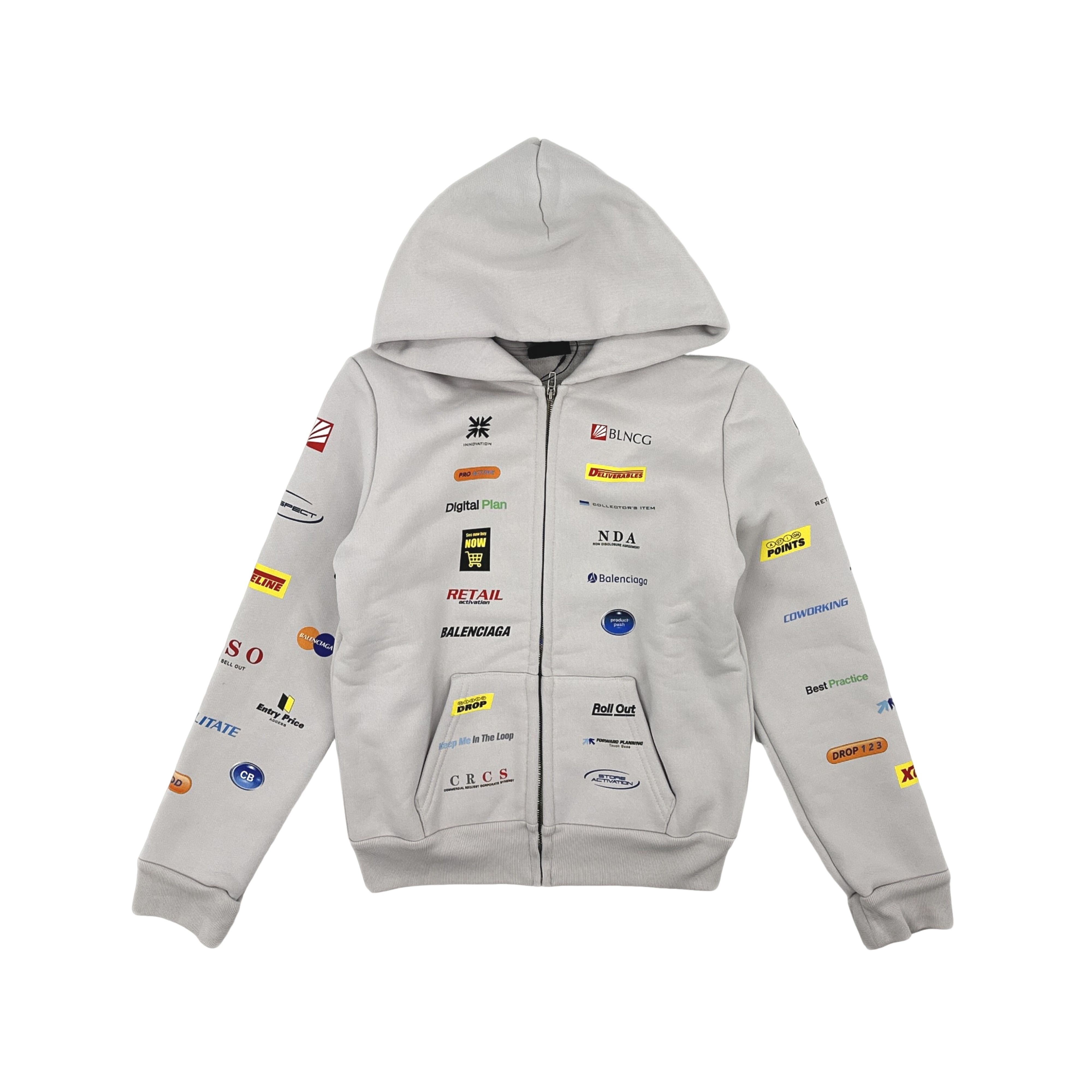 Balenciaga Balenciaga Logo Print Zip Hoodie M Size US M / EU 48-50 / 2 - 1 Thumbnail