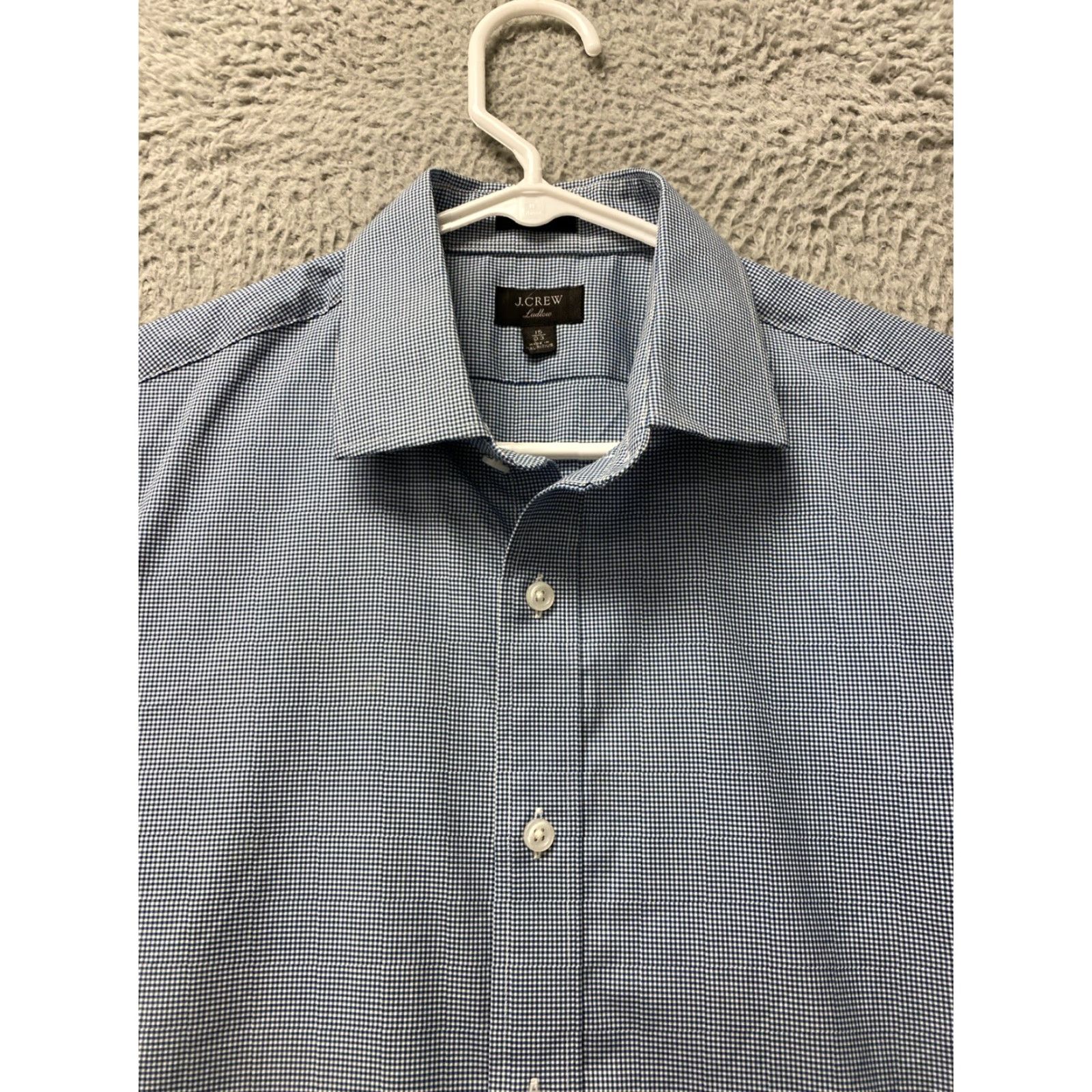 J.Crew J.CREW Aqua Check Button-Up Shirt Men Regular Size 15 Long Sleeve Slim Fit Classic Casual Size US M / EU 48-50 / 2 - 2 Thumbnail