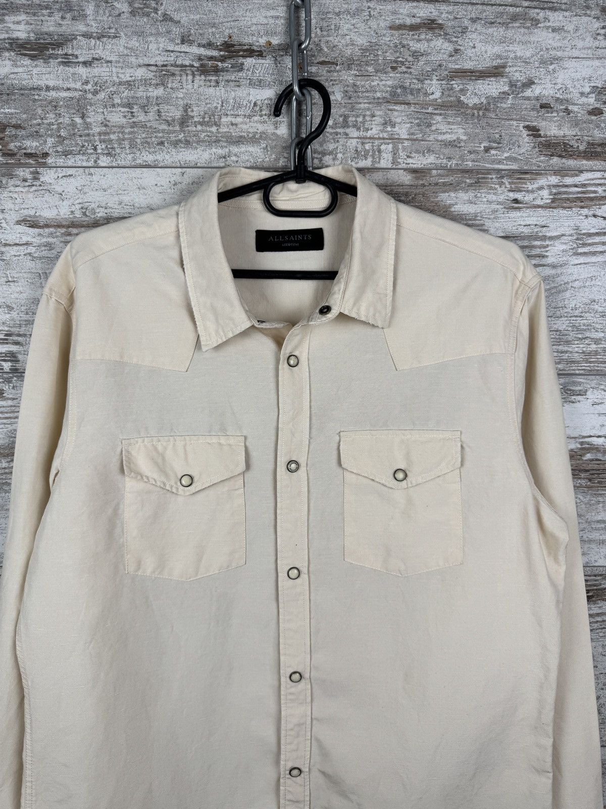 Allsaints Mens AllSaints BITTERWATER LS SHIRT button up pocket luxury Size US M / EU 48-50 / 2 - 2 Thumbnail