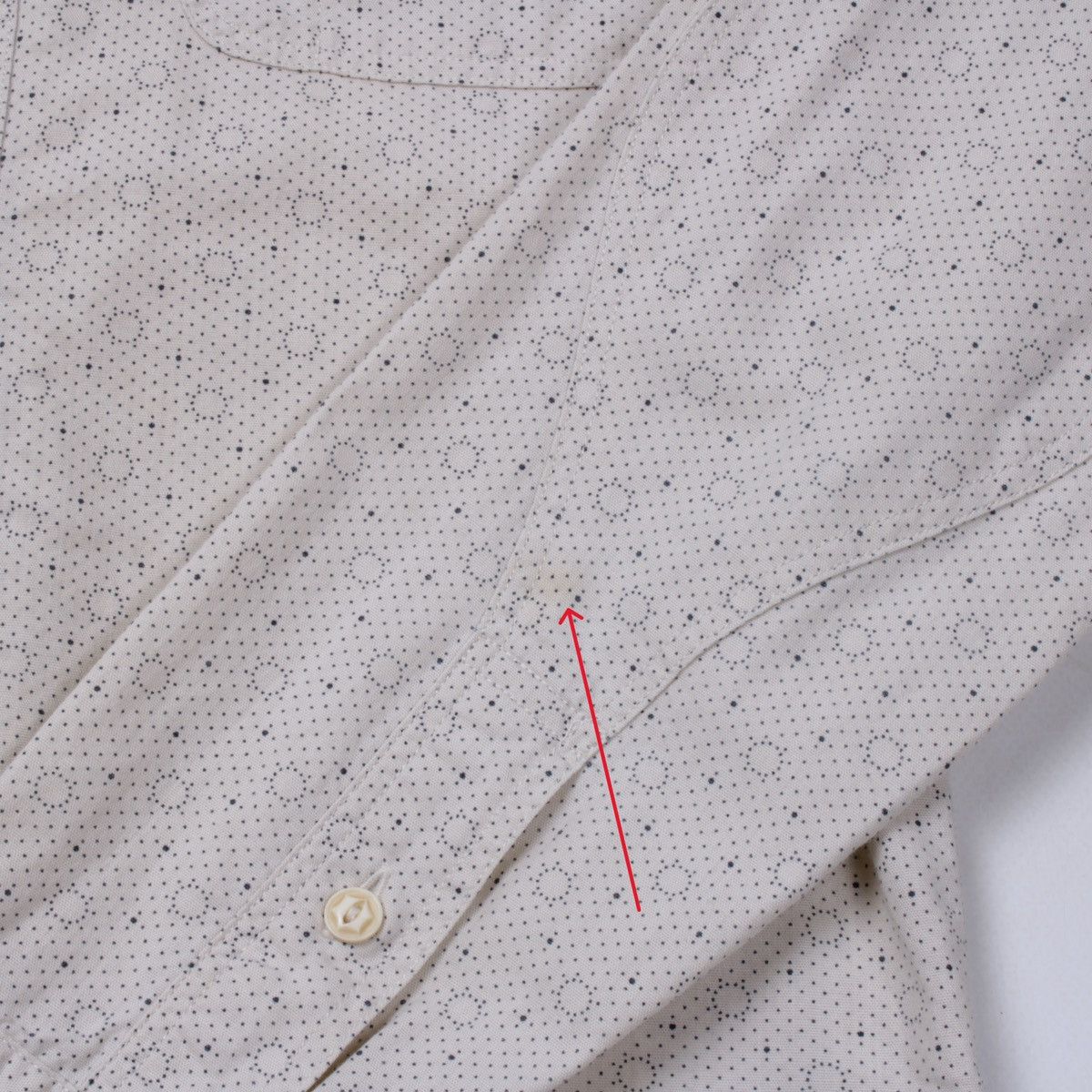 Levi's LEVIS Selvedge Cream Geometric Polkadot Long Sleeve Shirt Size US S / EU 44-46 / 1 - 19 Thumbnail