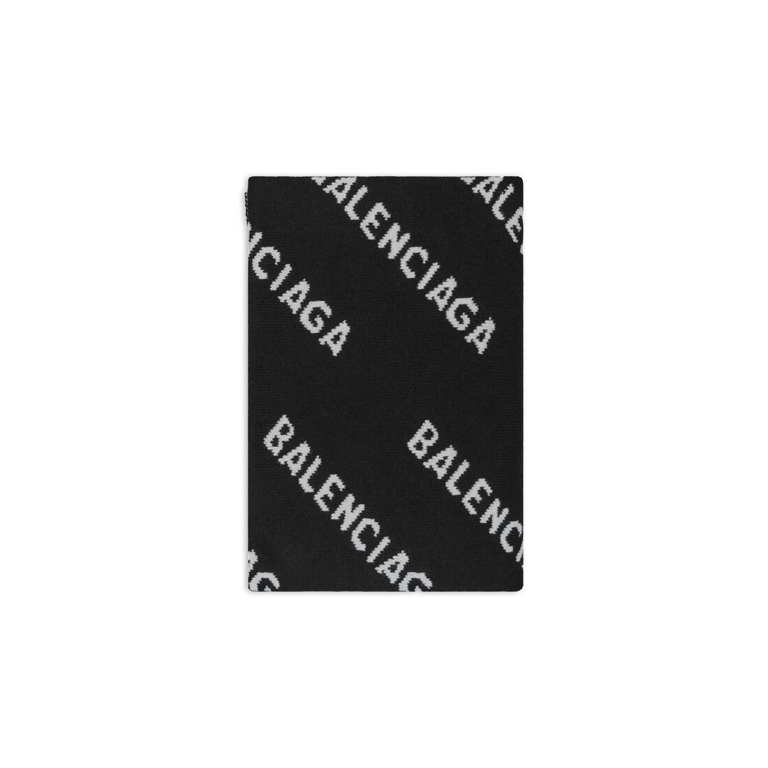 Balenciaga o1w1db10425 Size: OS / Allover Logo Scarf in Black/White Size ONE SIZE - 1 Preview