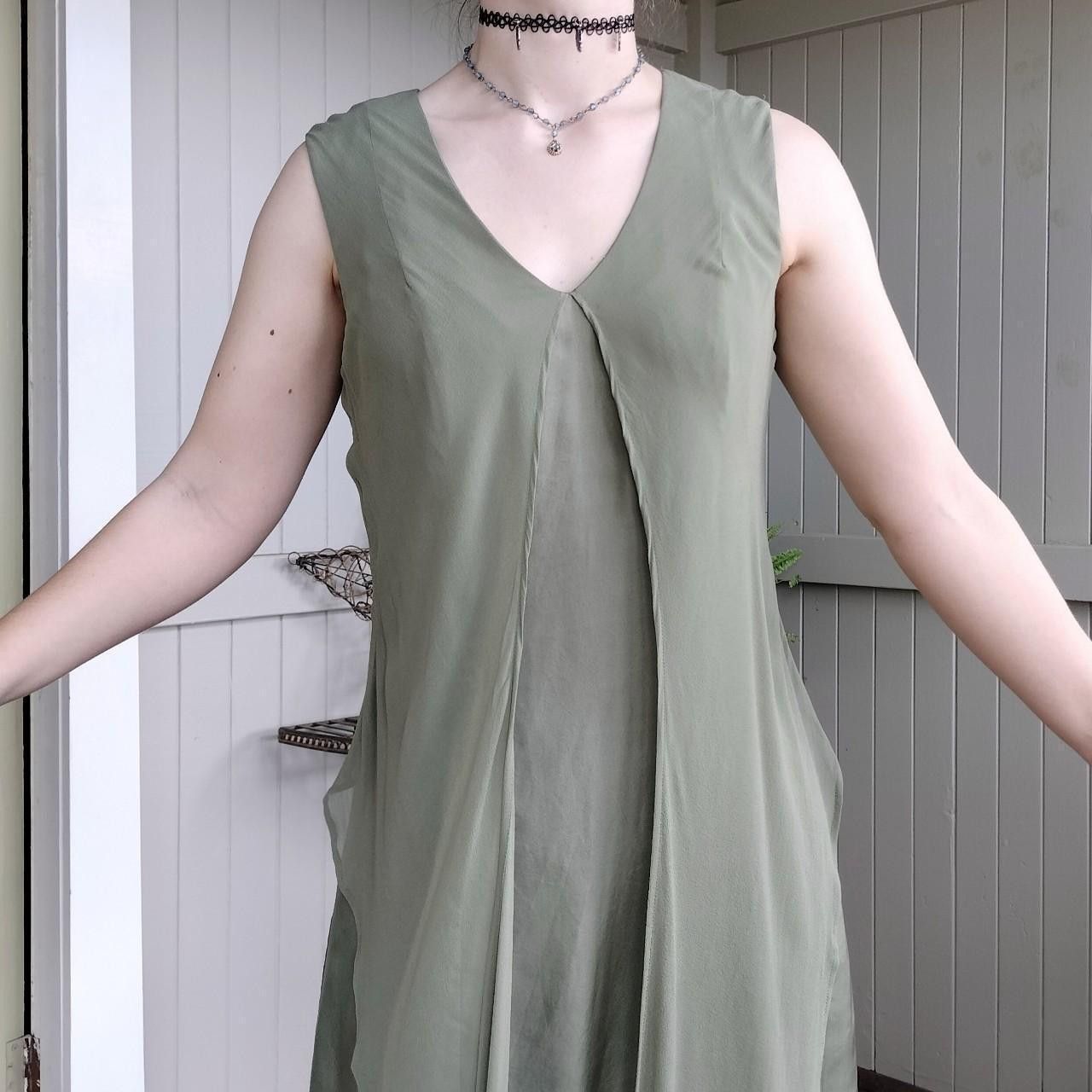 Designer Verge NZ Dress Midi A Line Satin Doof Grunge Fairycore Size M / US 6-8 / IT 42-44 - 5 Thumbnail