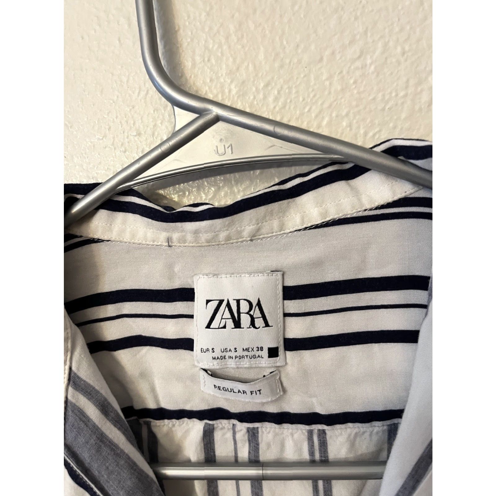 Zara Zara Men's Short Sleeve Shirt Button-Up Striped Size Small Multicolor Cotton Collared Mens Size US S / EU 44-46 / 1 - 3 Thumbnail