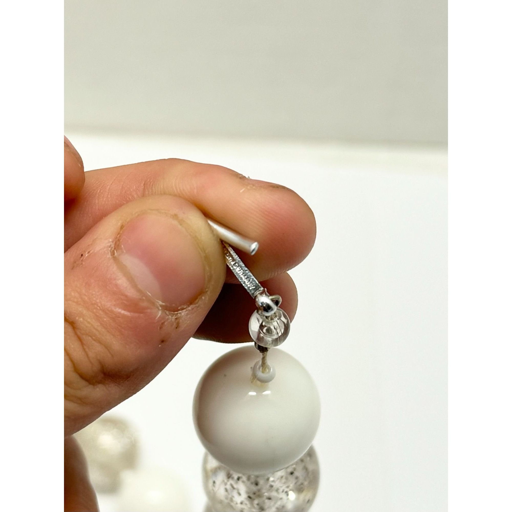 Vintage Vintage western Germany white Confetti beaded collar necklac Size ONE SIZE - 4 Thumbnail