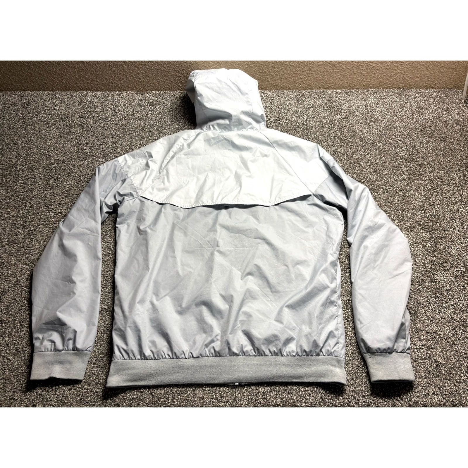 Nike Nike Jacket Mens 2XL Gray Windrunner GX1 Sportswear Men Big Swoosh Full Zip Hooded Size US XXL / EU 58 / 5 - 3 Thumbnail