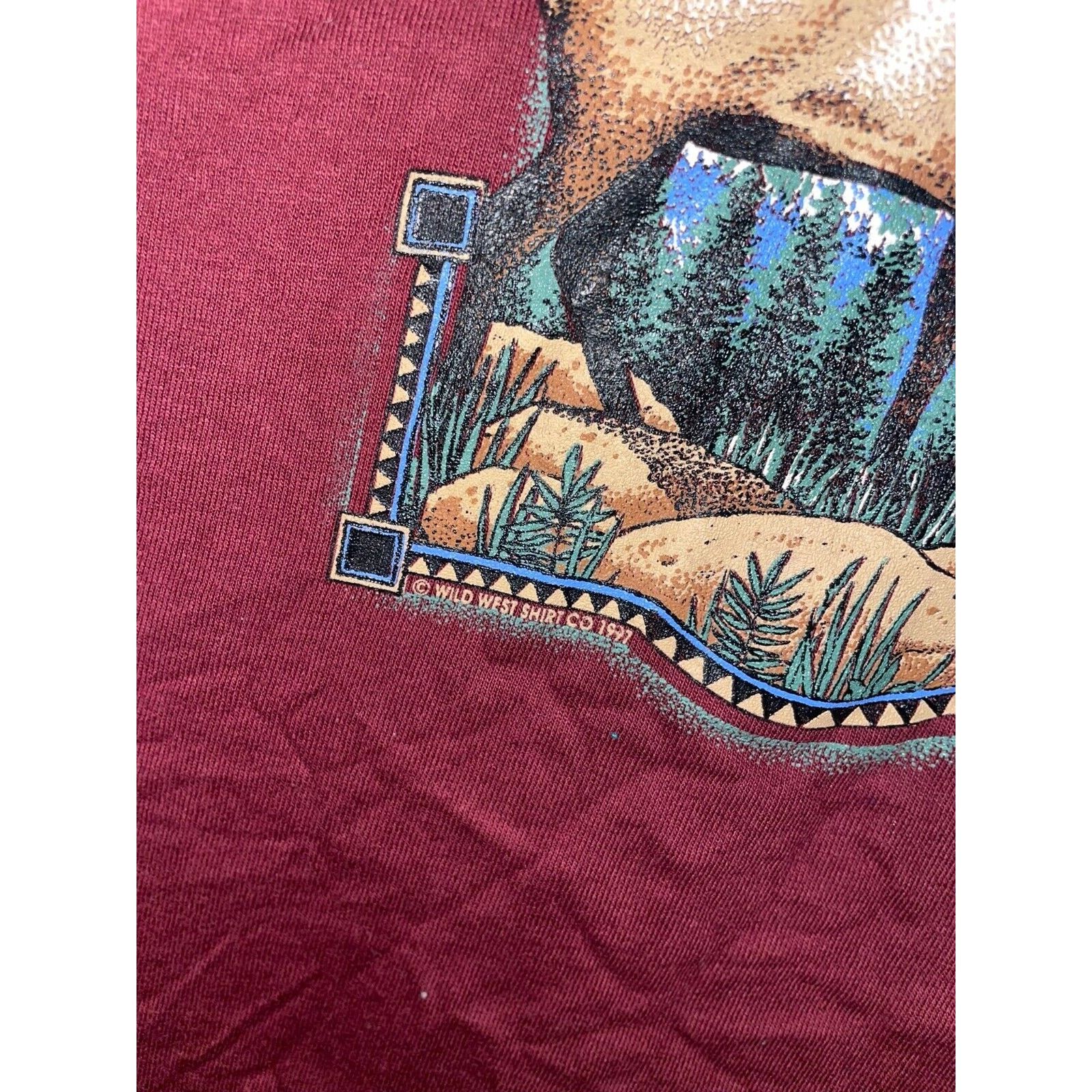 Jerzees Vintage Montana Big Sky Country Shirt Tee Elk Deer VTG 90s L Size US L / EU 52-54 / 3 - 6 Thumbnail