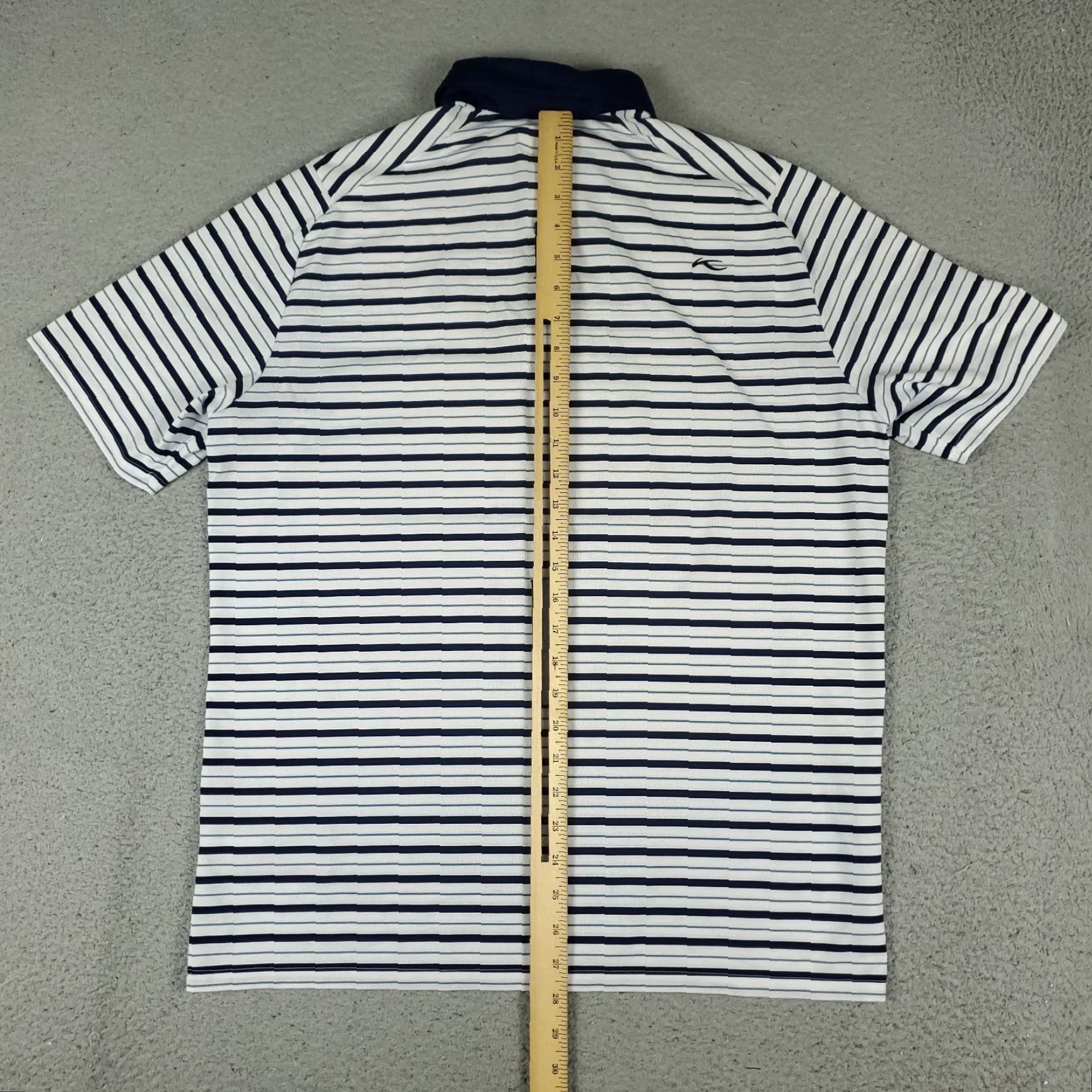KJUS KJUS Polo Shirt Mens Size Medium 50 Blue Striped Golf Casual Short Sleeve Size US M / EU 48-50 / 2 - 6 Thumbnail