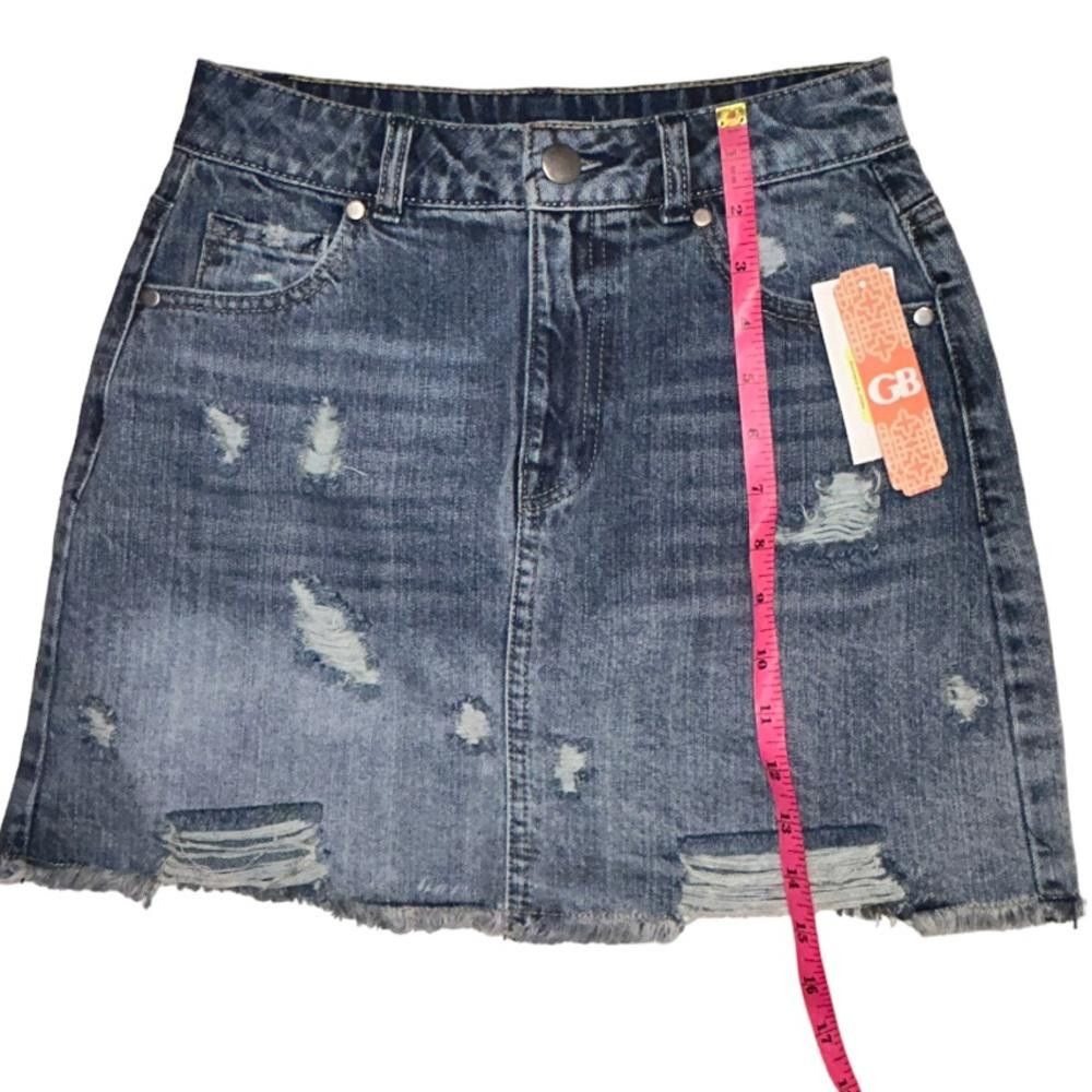 Designer Gianni Bini l NWT Distressed Raw Hem Skirt Size 3 Size 30" / US 8 / IT 44 - 3 Thumbnail