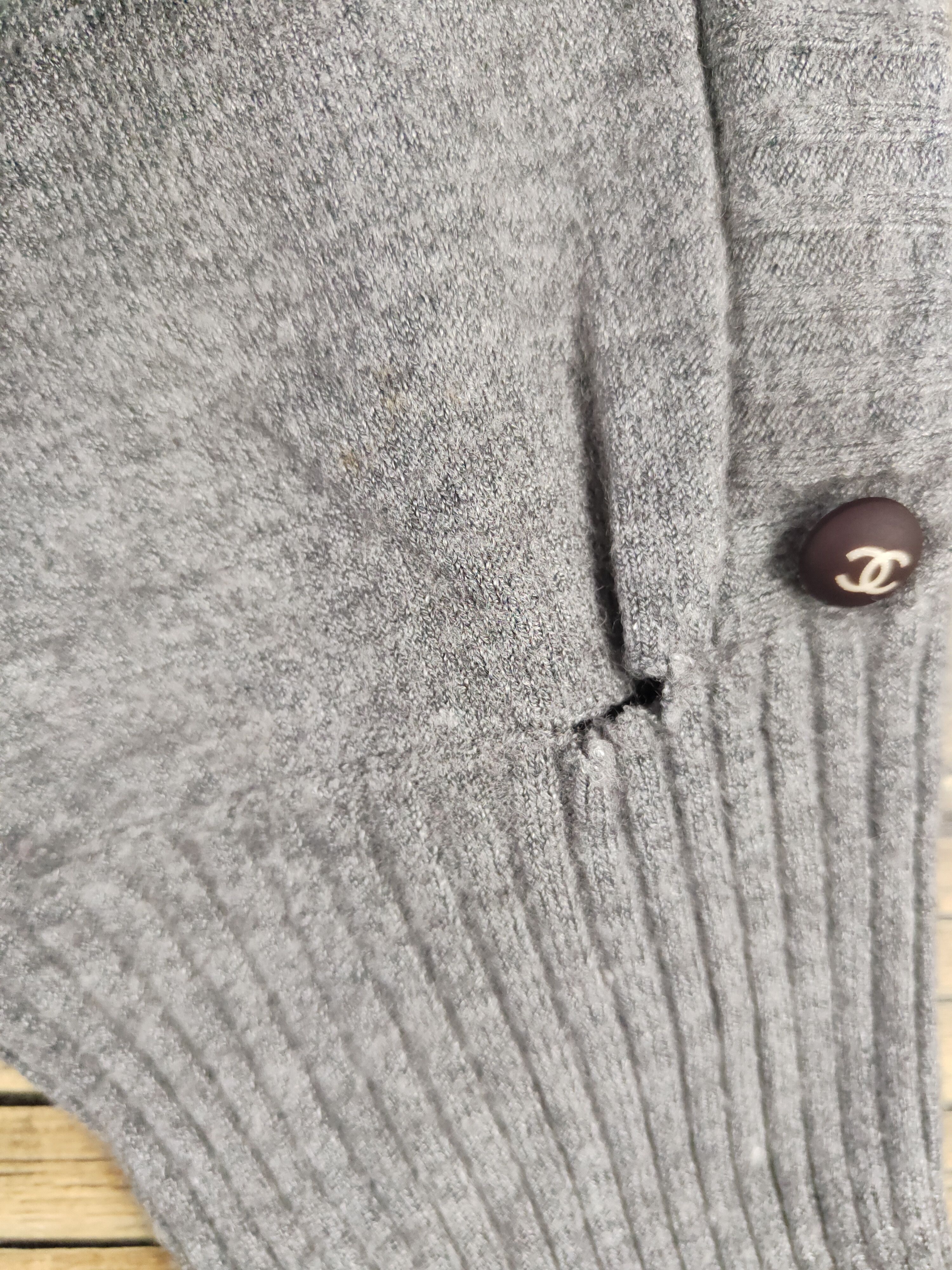 Vintage vintage Gray Blouses #W2107 Size L / US 10 / IT 46 - 7 Thumbnail