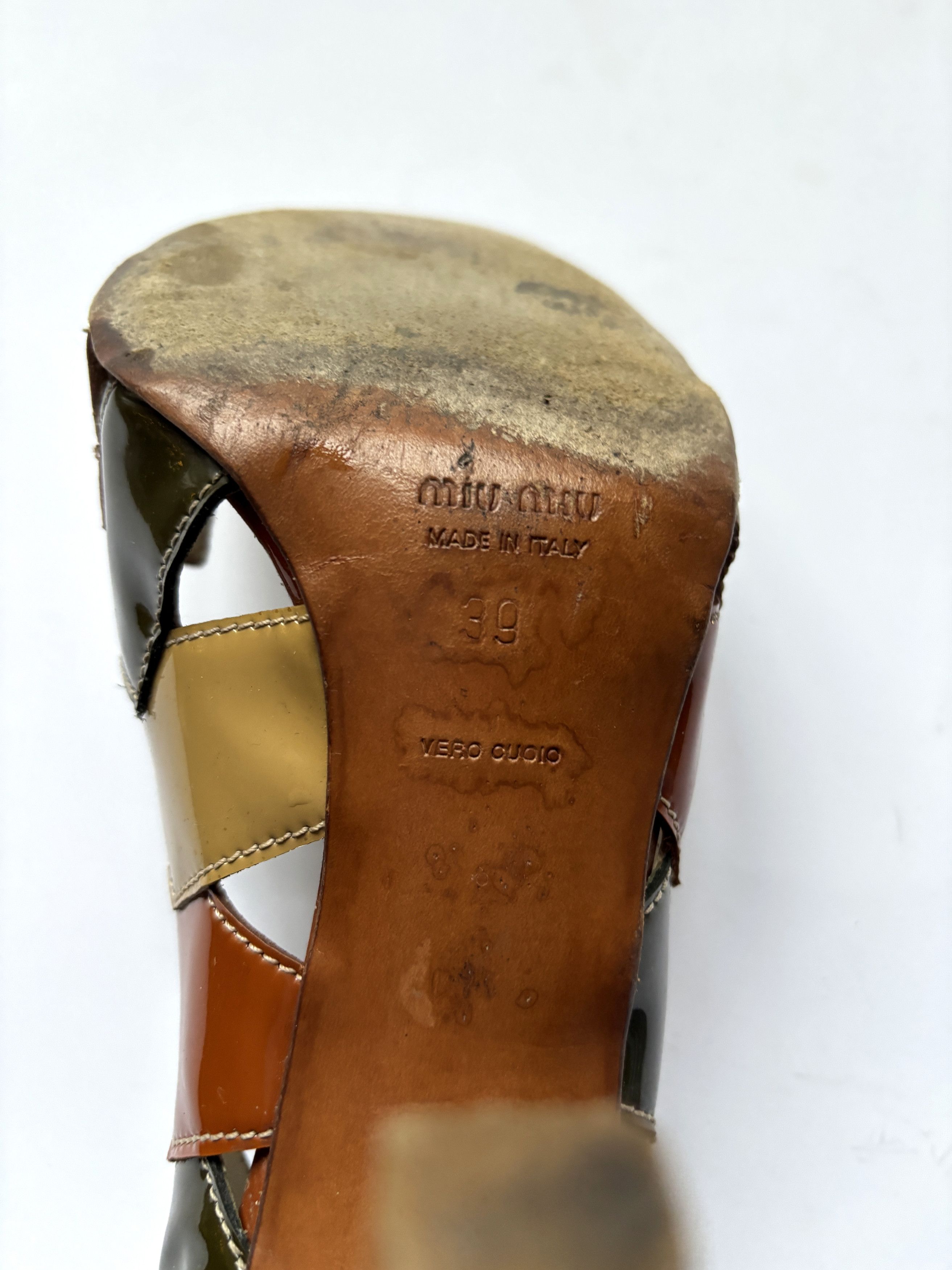 Miu Miu ⚡️QUICK SALE⚡️Miu Miu Patent Peep-Toe Heels Pumps Size US 9 / IT 39 - 11 Thumbnail