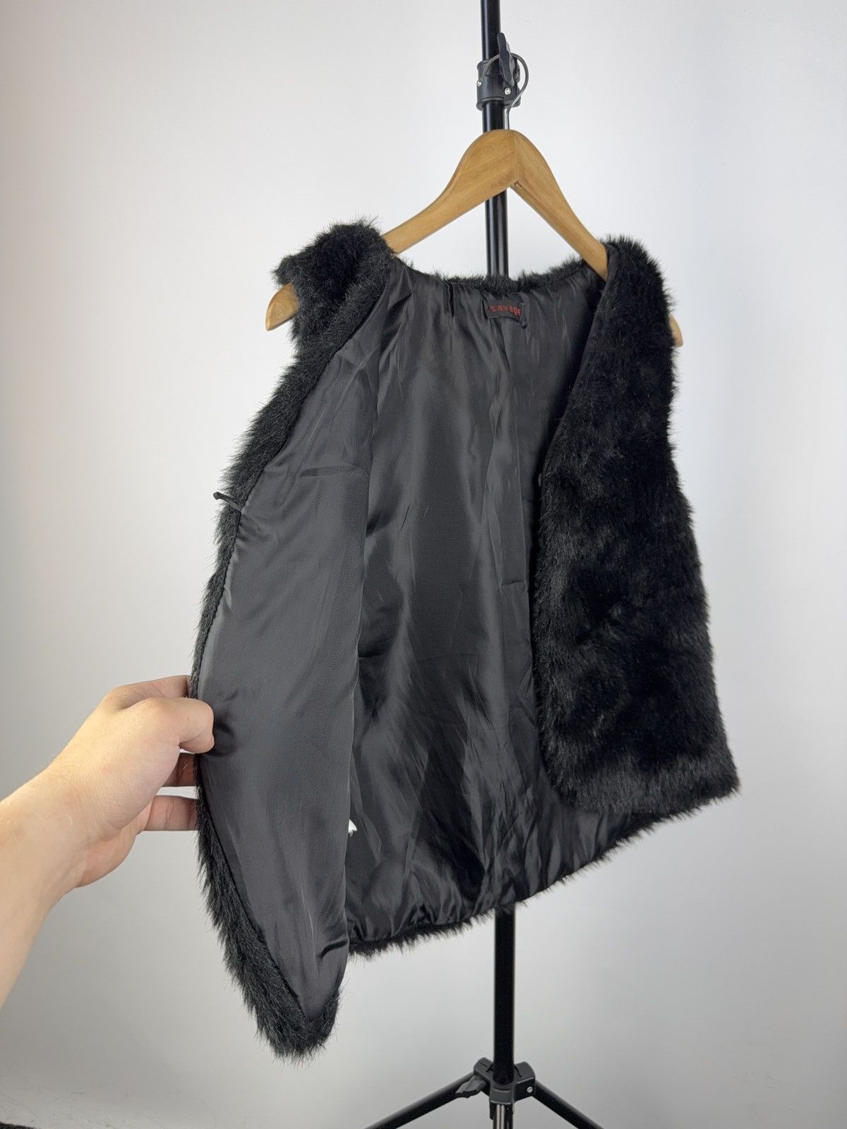 Other Vintage 90s Faux Fur Vest Japanese style Black Italy Size M / US 6-8 / IT 42-44 - 4 Thumbnail