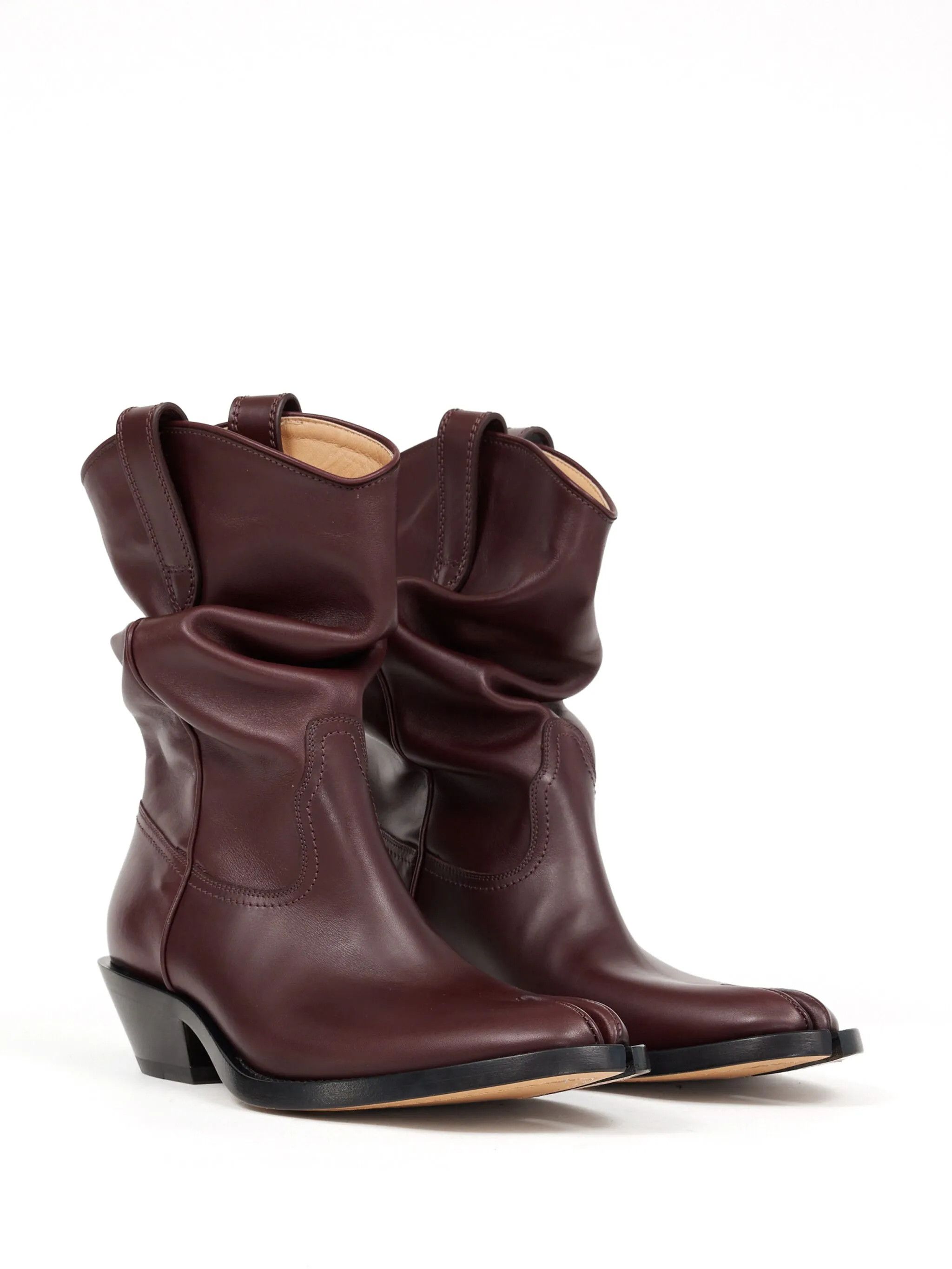 Maison Margiela o1w1db11225 Tabby Western Leather Boots in Brown Size US 9 / IT 39 - 2 Thumbnail