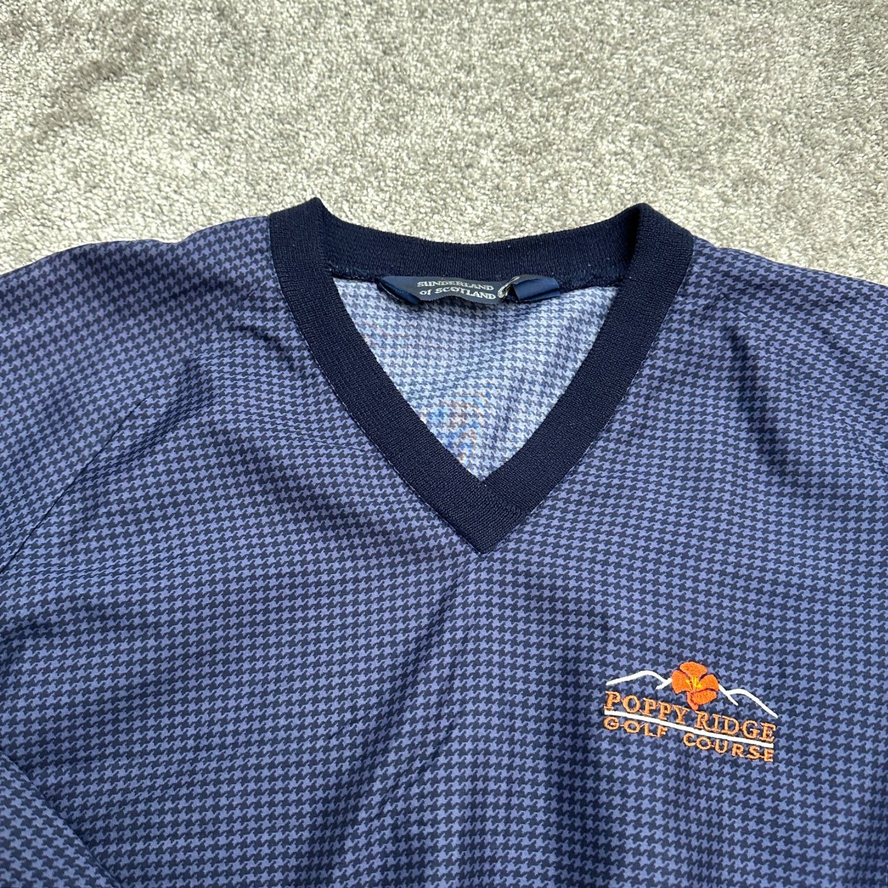 Vintage VINTAGE Sunderland Sweatshirt Men Small Blue Golf Windbreaker Houndstooth Size US S / EU 44-46 / 1 - 3 Thumbnail