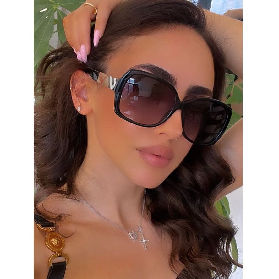 image of Prada New Burberry Be4160 Black Heritage Sunglasses, Women's