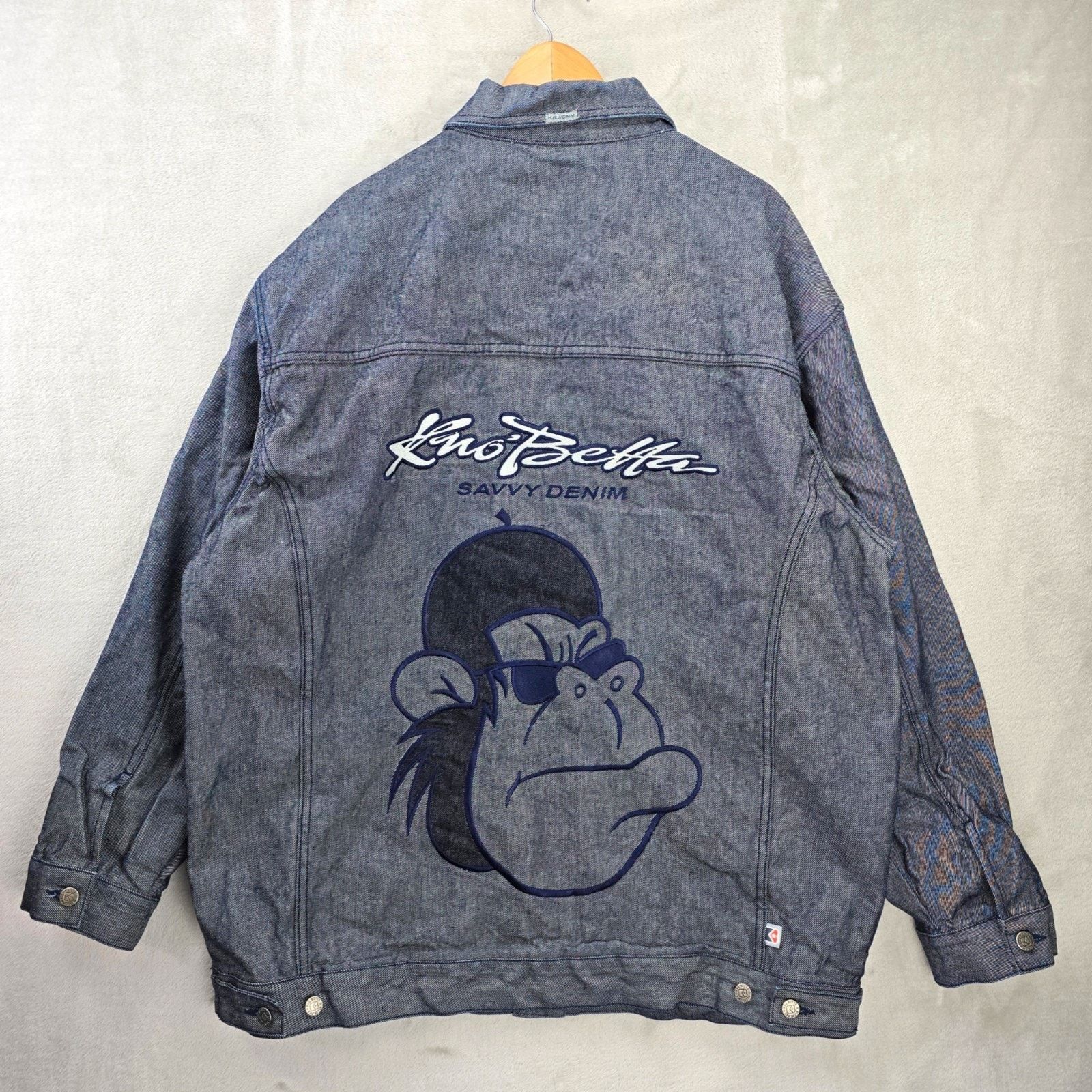 Other Vintage Kno Betta Savvy Denim Jacket Mens XXL Gorilla Y2K Size US XXL / EU 58 / 5 - 1 Thumbnail