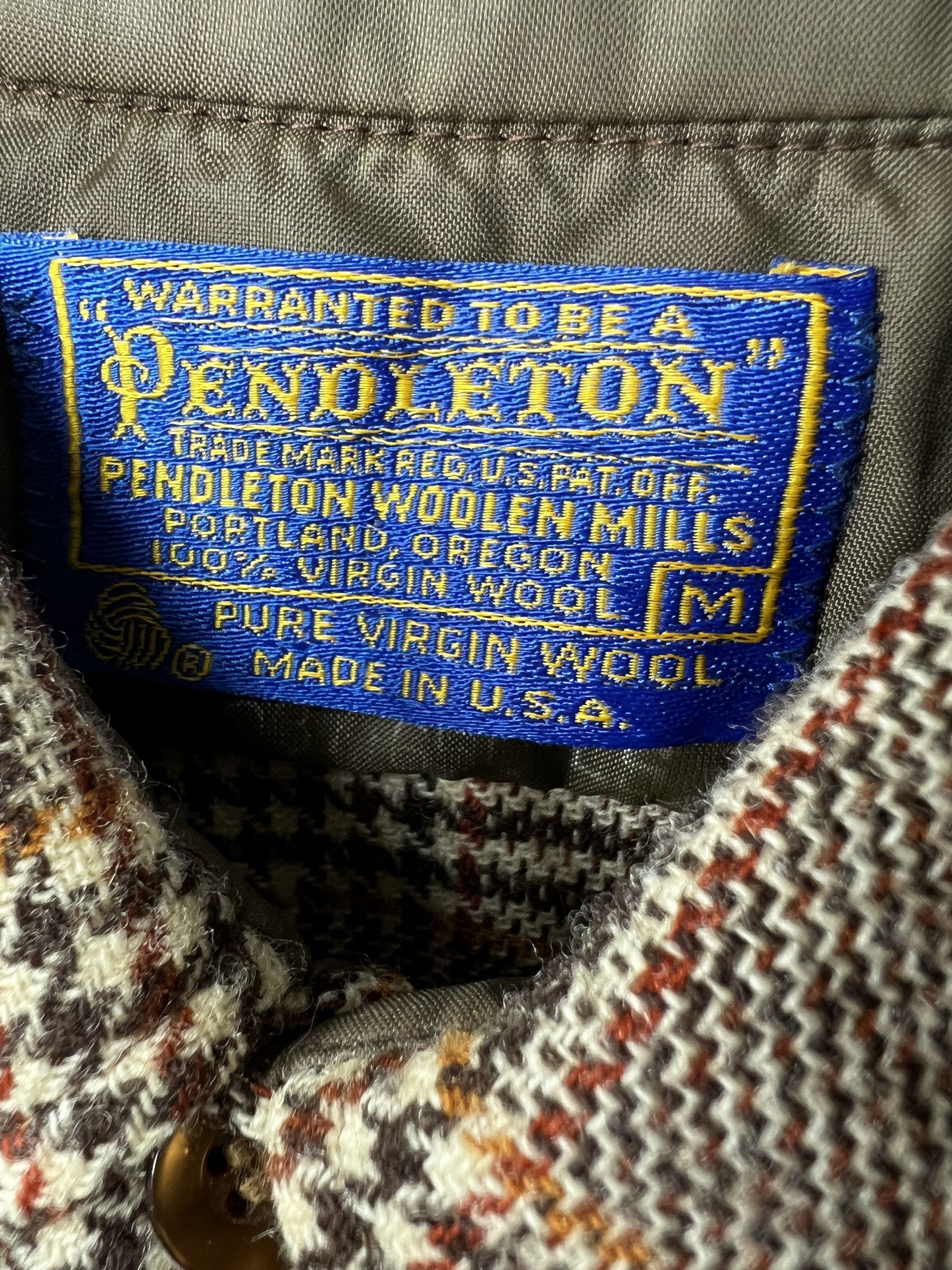 Pendleton × Vintage Vintage 1960's-1970's Pendleton Brown Plaid Shirt Size US M / EU 48-50 / 2 - 3 Thumbnail