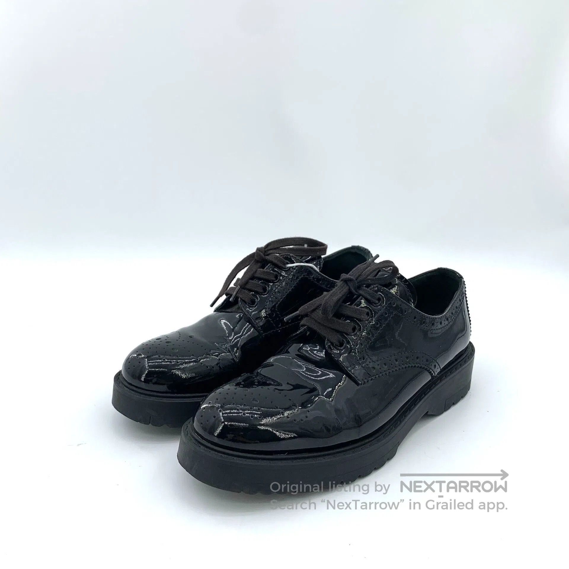 Prada Prada Black Patent Leather Round Toe Flats. Size US 6.5 / IT 36.5 - 1 Thumbnail