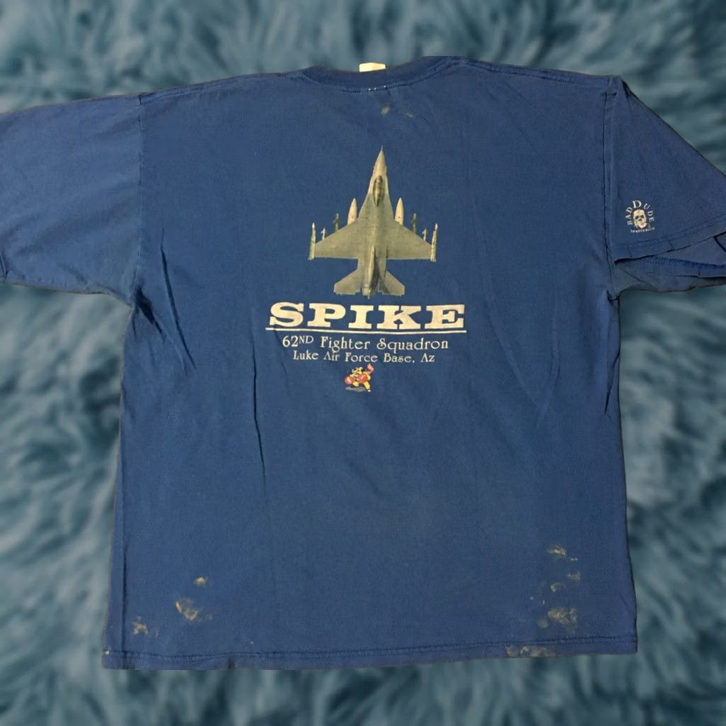 Vintage VINTAGE US Air Force Bulldog Fighter 62nd T-Shirt XL Blue 90s Grunge Military Punk Shirt Mens Size US XL / EU 56 / 4 - 1 Thumbnail