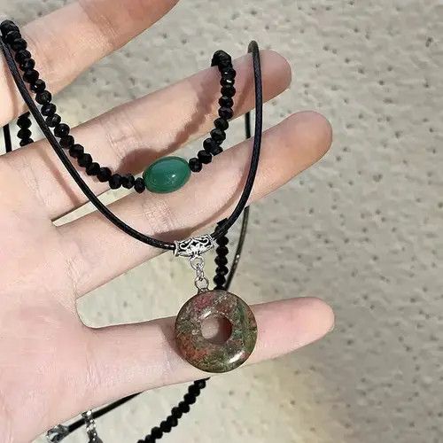 Jewelry Style Vintage Peace Buckle Pendant Necklaces Size ONE SIZE - 2 Thumbnail