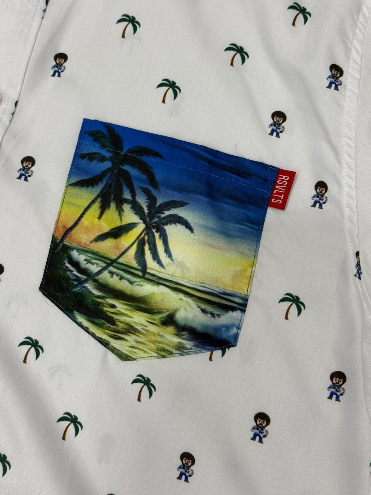 Other RSVLTS Bob Ross Happy Little Palm Trees Short Sleeve Shirt L Size US L / EU 52-54 / 3 - 2 Thumbnail