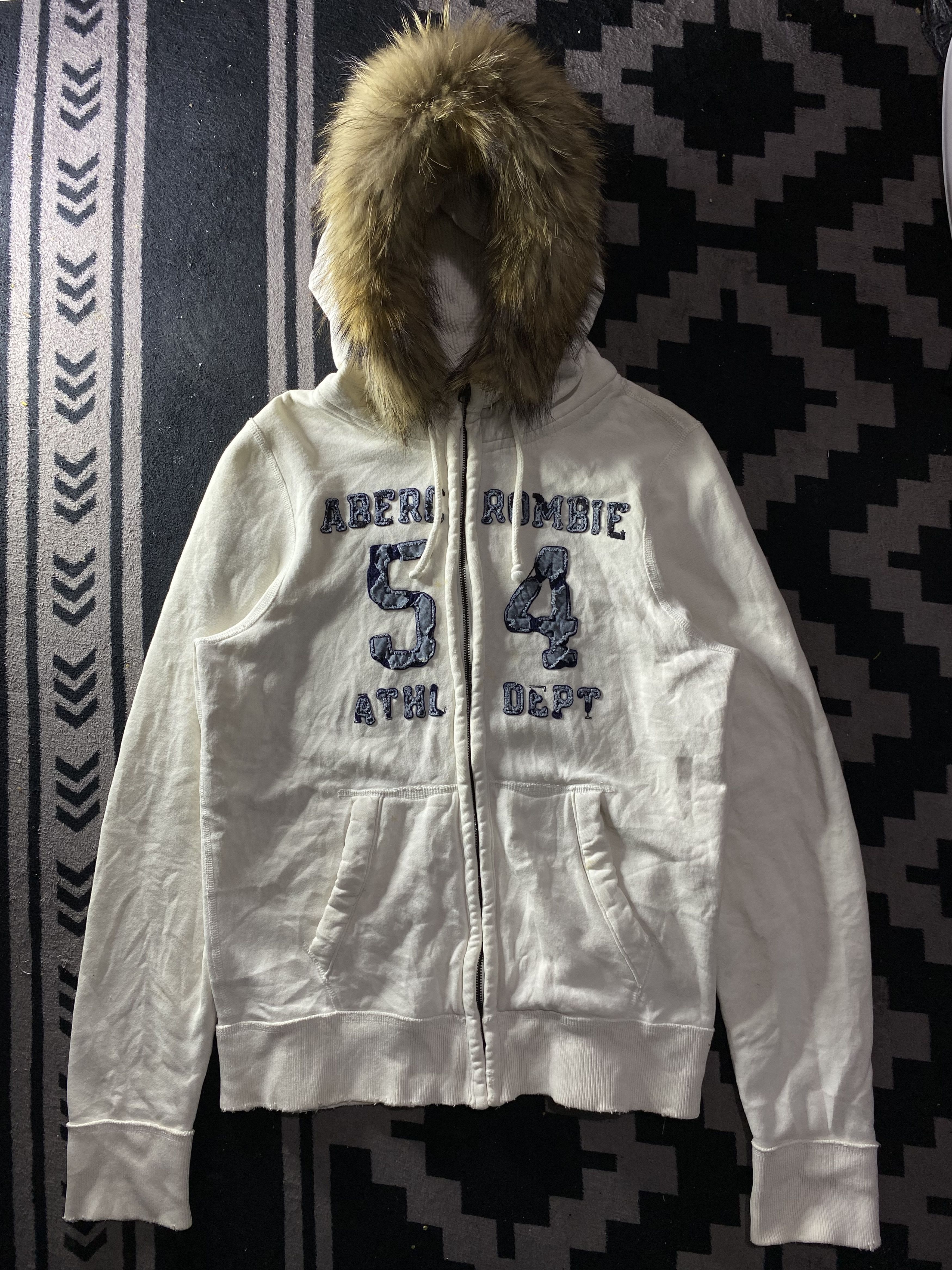 Hysteric Glamour Japanese abercrombie & fitch faux fur distressed zip hoodie Size US L / EU 52-54 / 3 - 1 Thumbnail