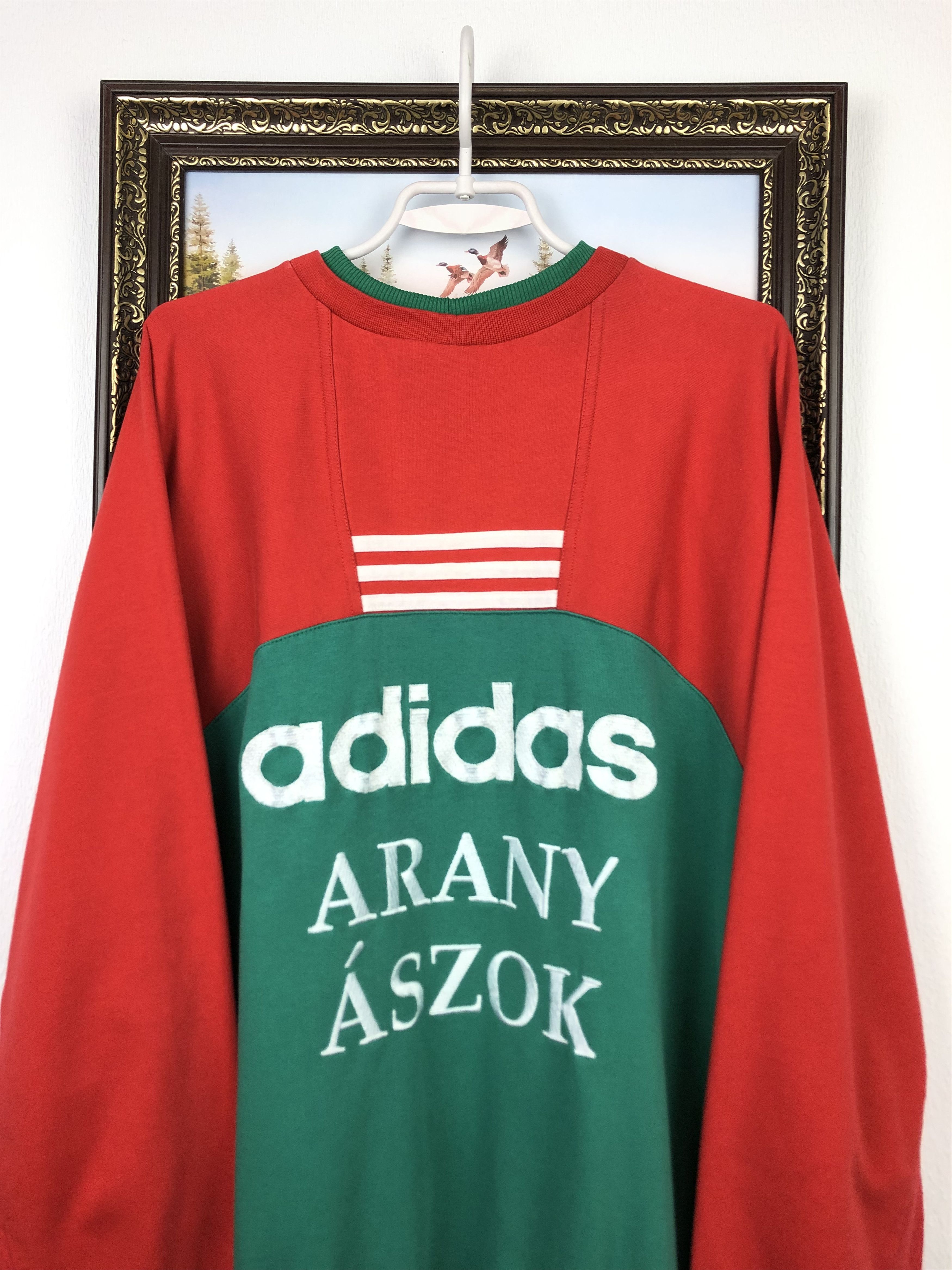 Adidas Vintage Adidas Hungary Sweatshirt Player Issue Soccer Size US L / EU 52-54 / 3 - 12 Thumbnail
