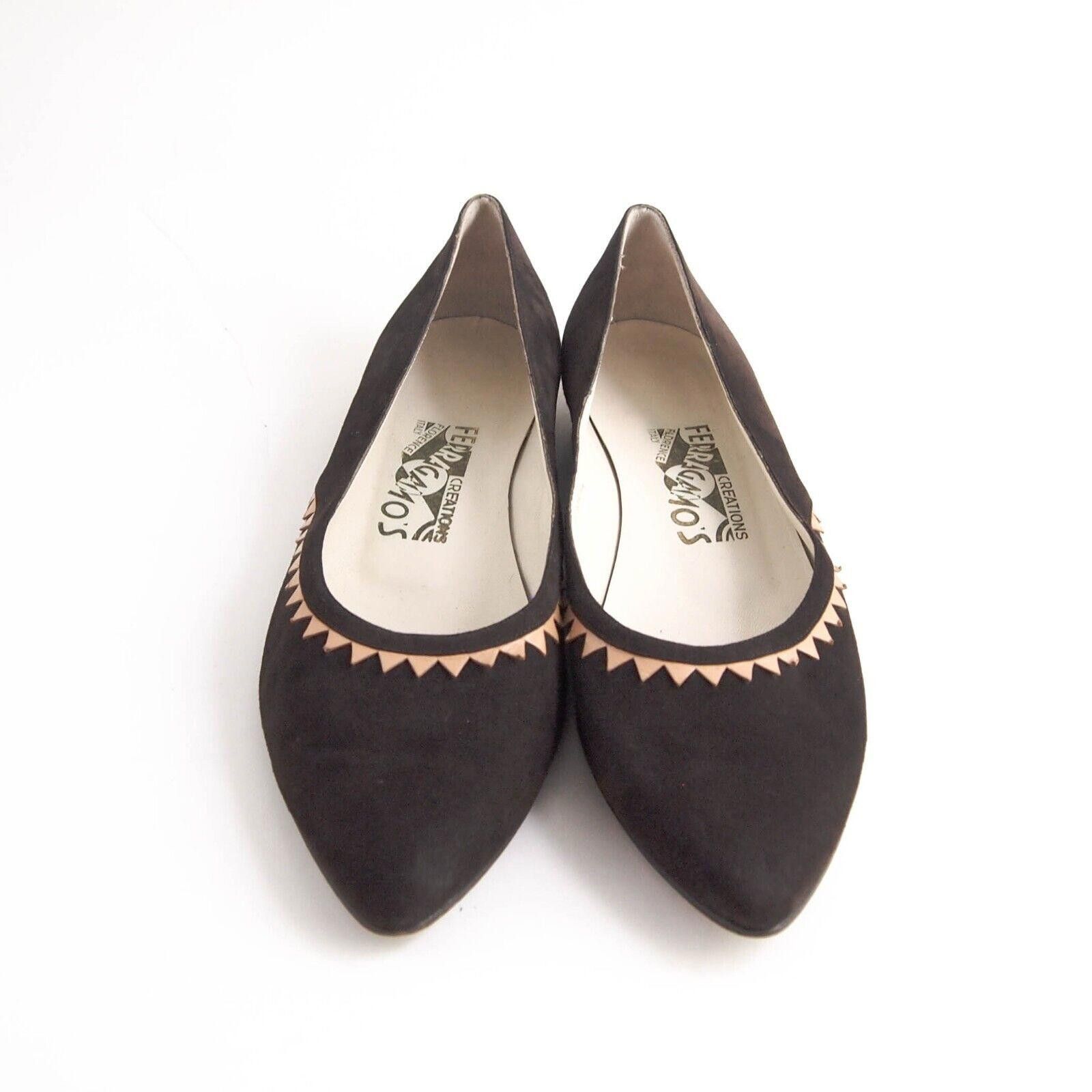 Salvatore Ferragamo Ferragamo Atelier Flats Brown Suede Lmtd Edition Size US 9 Size US 9 / IT 39 - 1 Thumbnail
