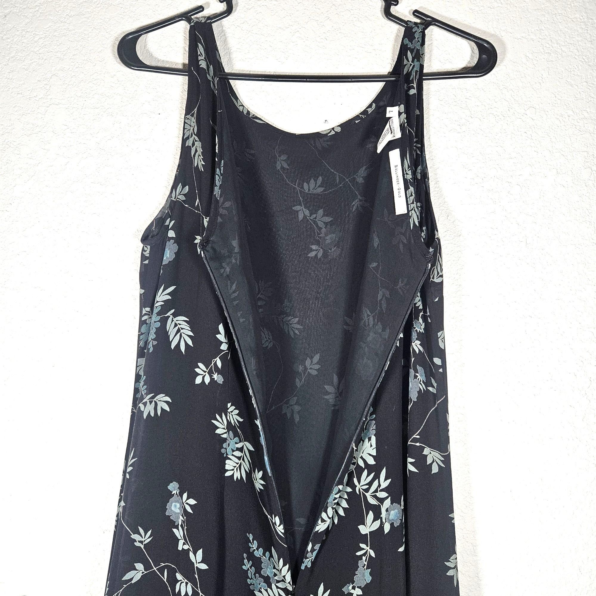 Other VTG Ballinger Gold Black Women Silk Maxi Dress L Y2K Boho Qu Size L / US 10 / IT 46 - 4 Thumbnail